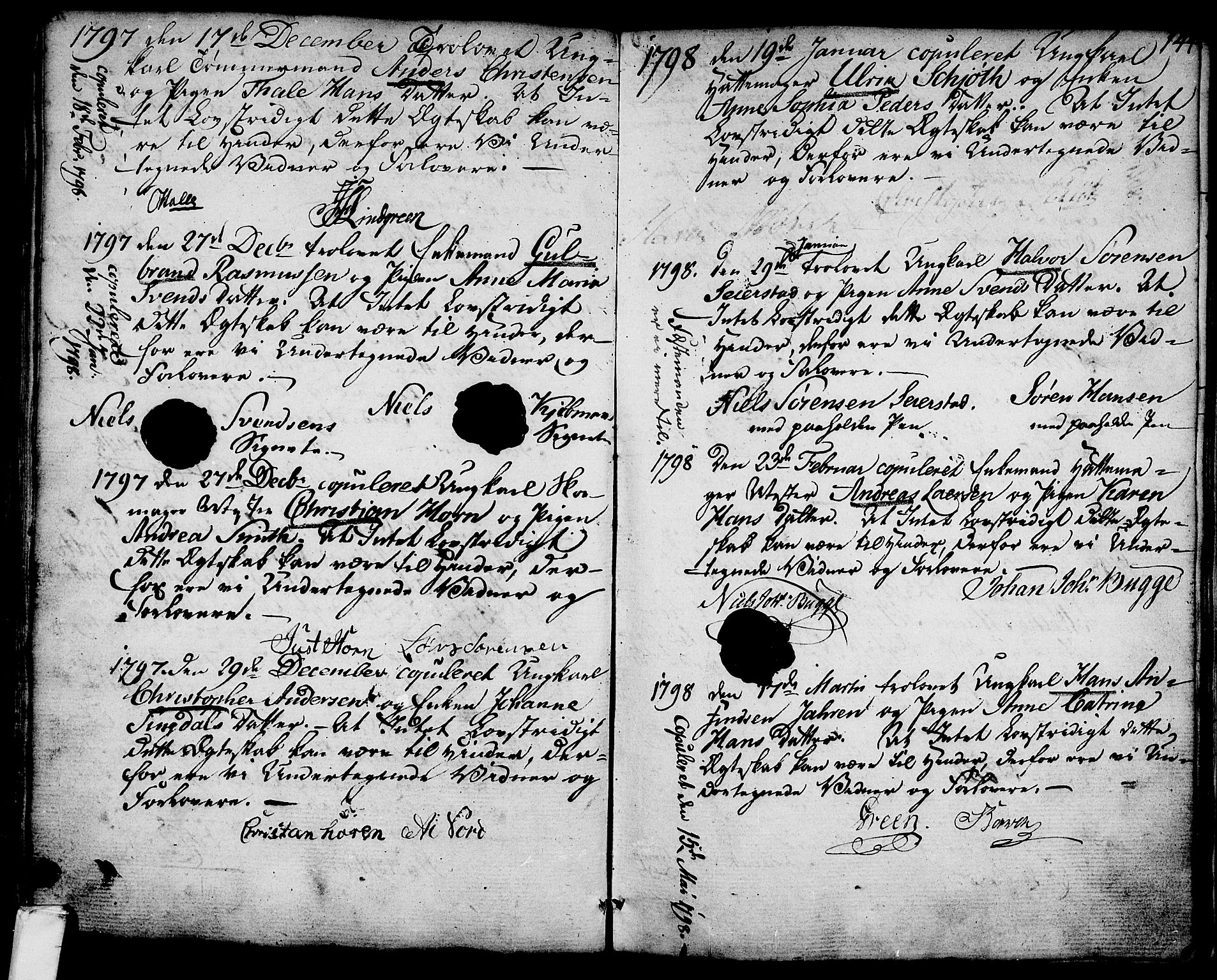 Larvik kirkebøker, SAKO/A-352/G/Ga/L0001: Parish register (copy) no. I 1, 1785-1807, p. 144