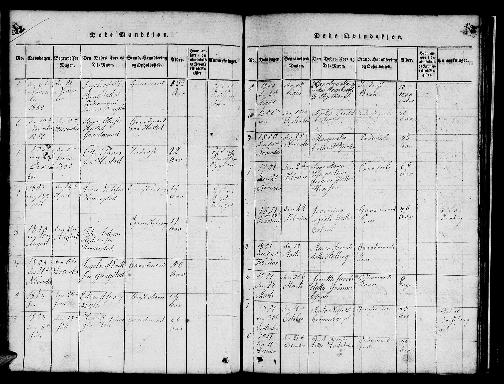 Ministerialprotokoller, klokkerbøker og fødselsregistre - Nord-Trøndelag, AV/SAT-A-1458/732/L0317: Parish register (copy) no. 732C01, 1816-1881, p. 222-223