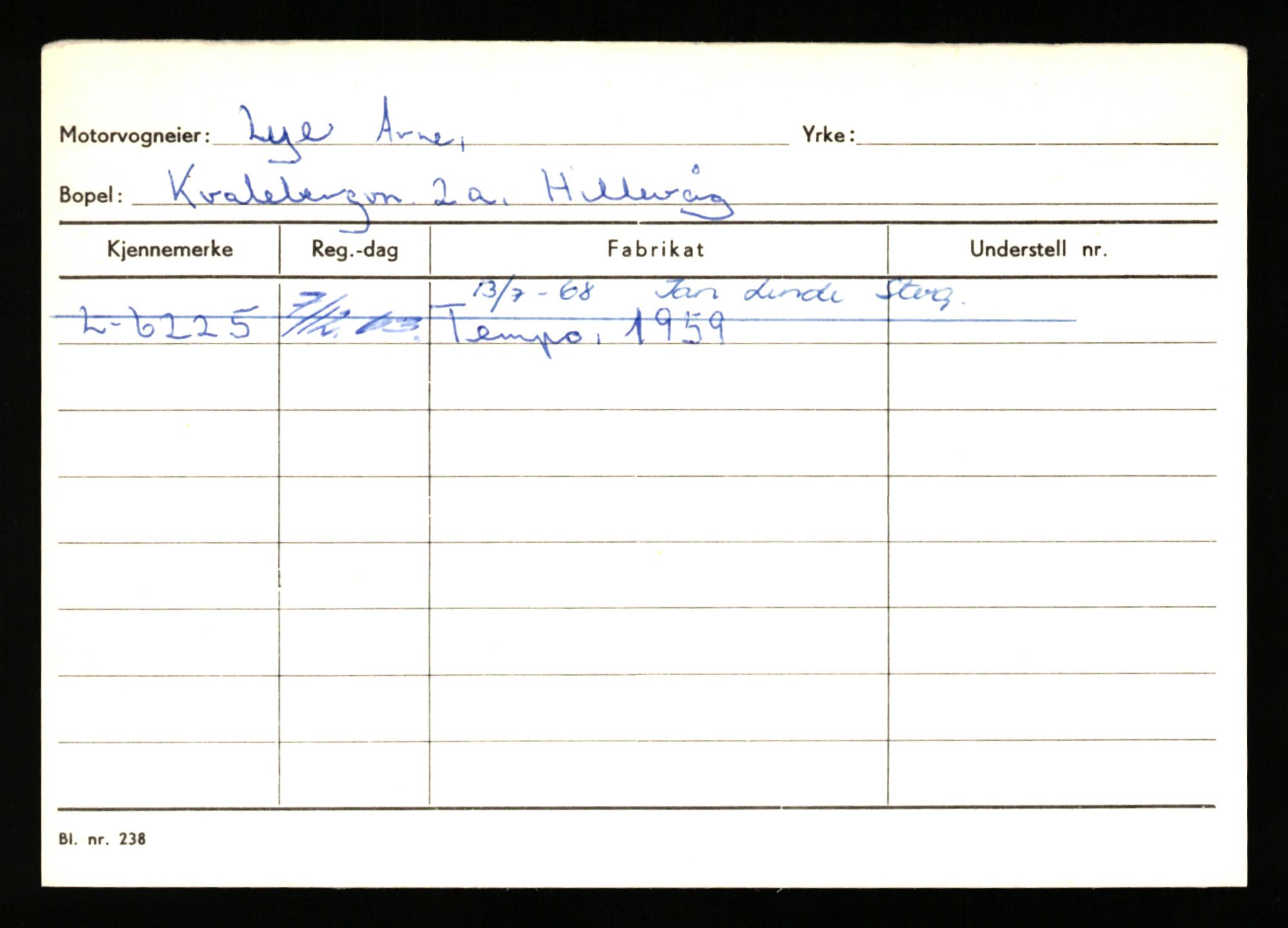 Stavanger trafikkstasjon, AV/SAST-A-101942/0/H/L0024: Lyberg - Melgård, 1930-1971, p. 5