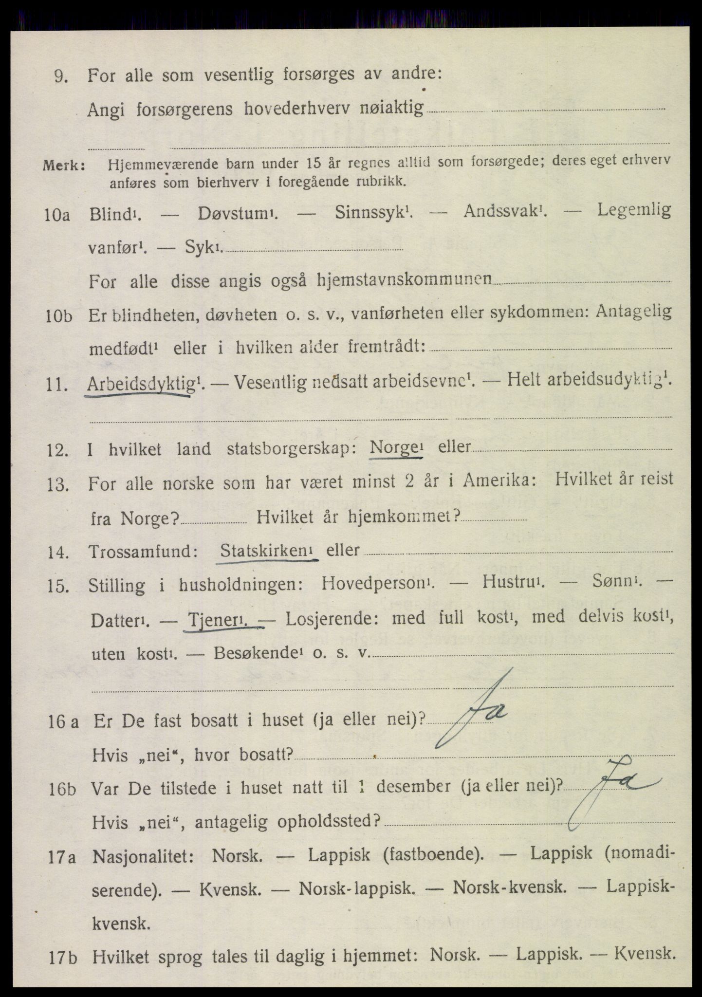 SAT, 1920 census for Vik, 1920, p. 5472