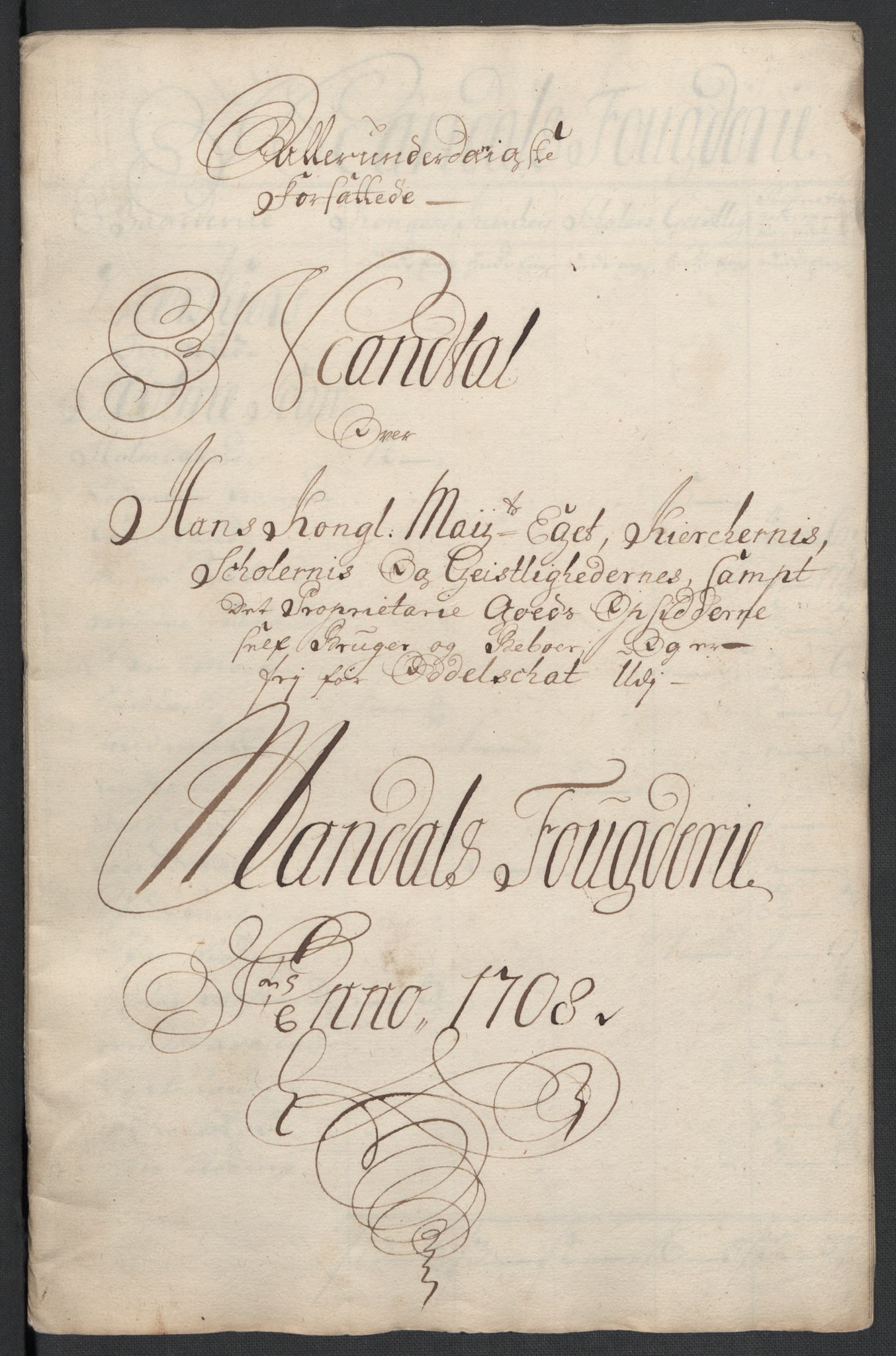 Rentekammeret inntil 1814, Reviderte regnskaper, Fogderegnskap, RA/EA-4092/R43/L2552: Fogderegnskap Lista og Mandal, 1705-1709, p. 174