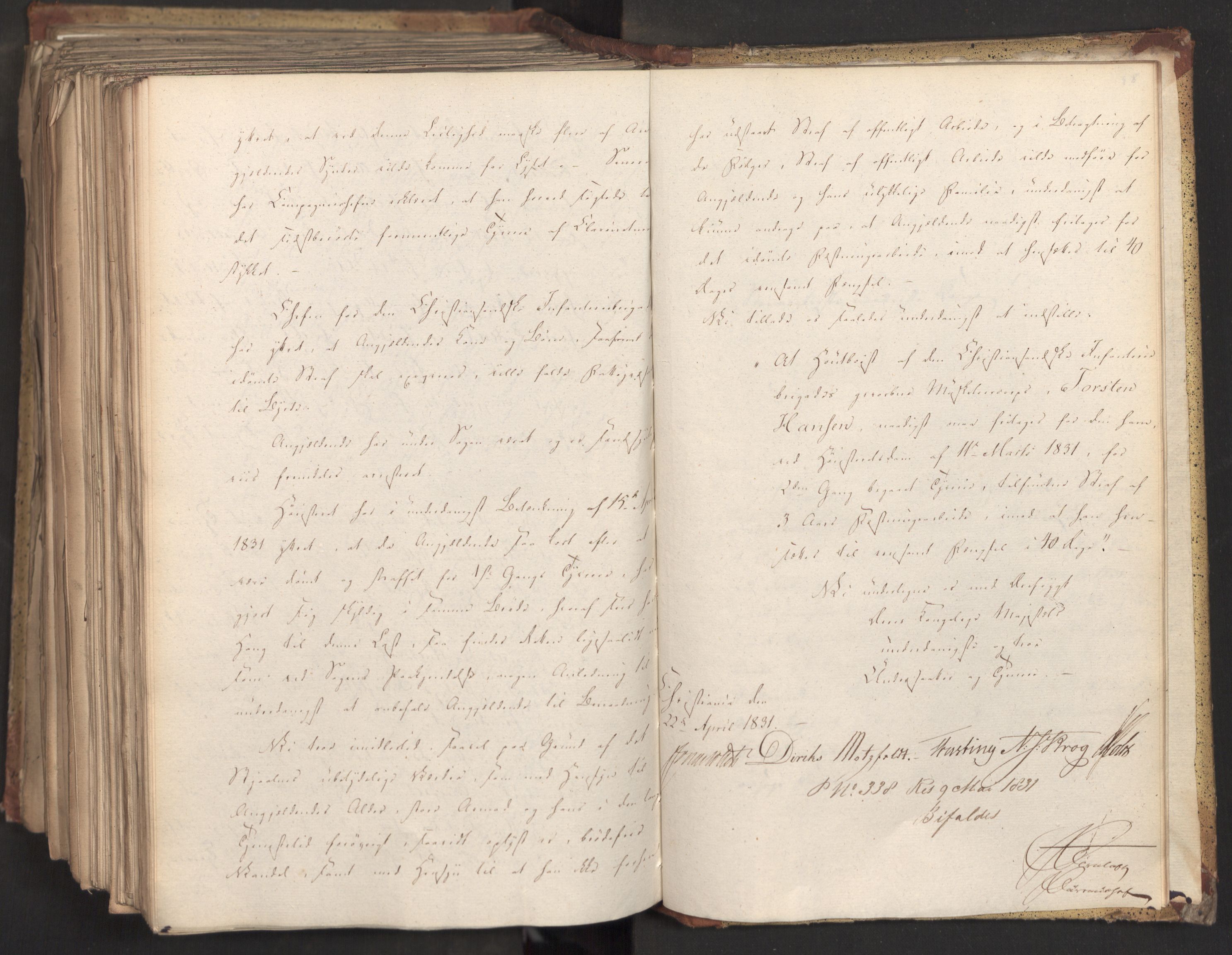 Statsrådsavdelingen i Stockholm, AV/RA-S-1003/D/Da/L0070: Regjeringsinnstillinger nr. 1047-1221, 1831, p. 610