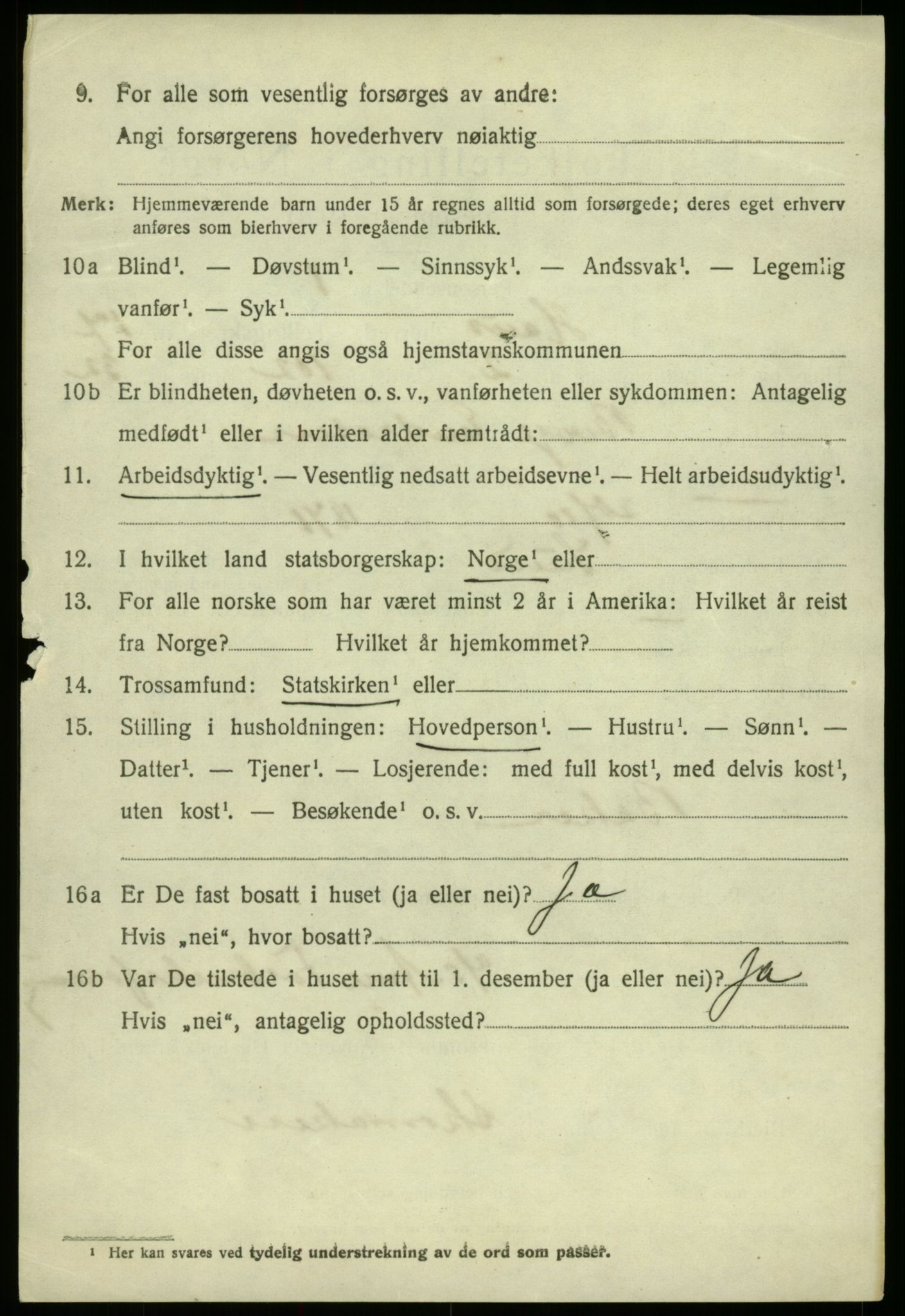 SAB, 1920 census for Haus, 1920, p. 10743