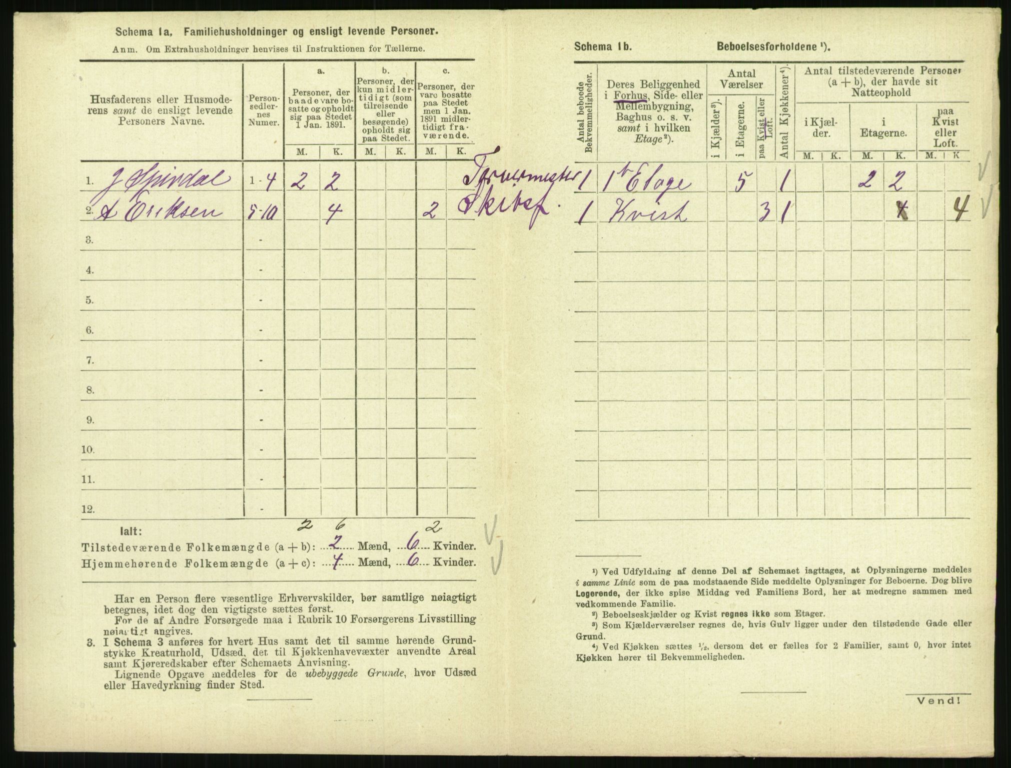 RA, 1891 census for 0801 Kragerø, 1891, p. 517