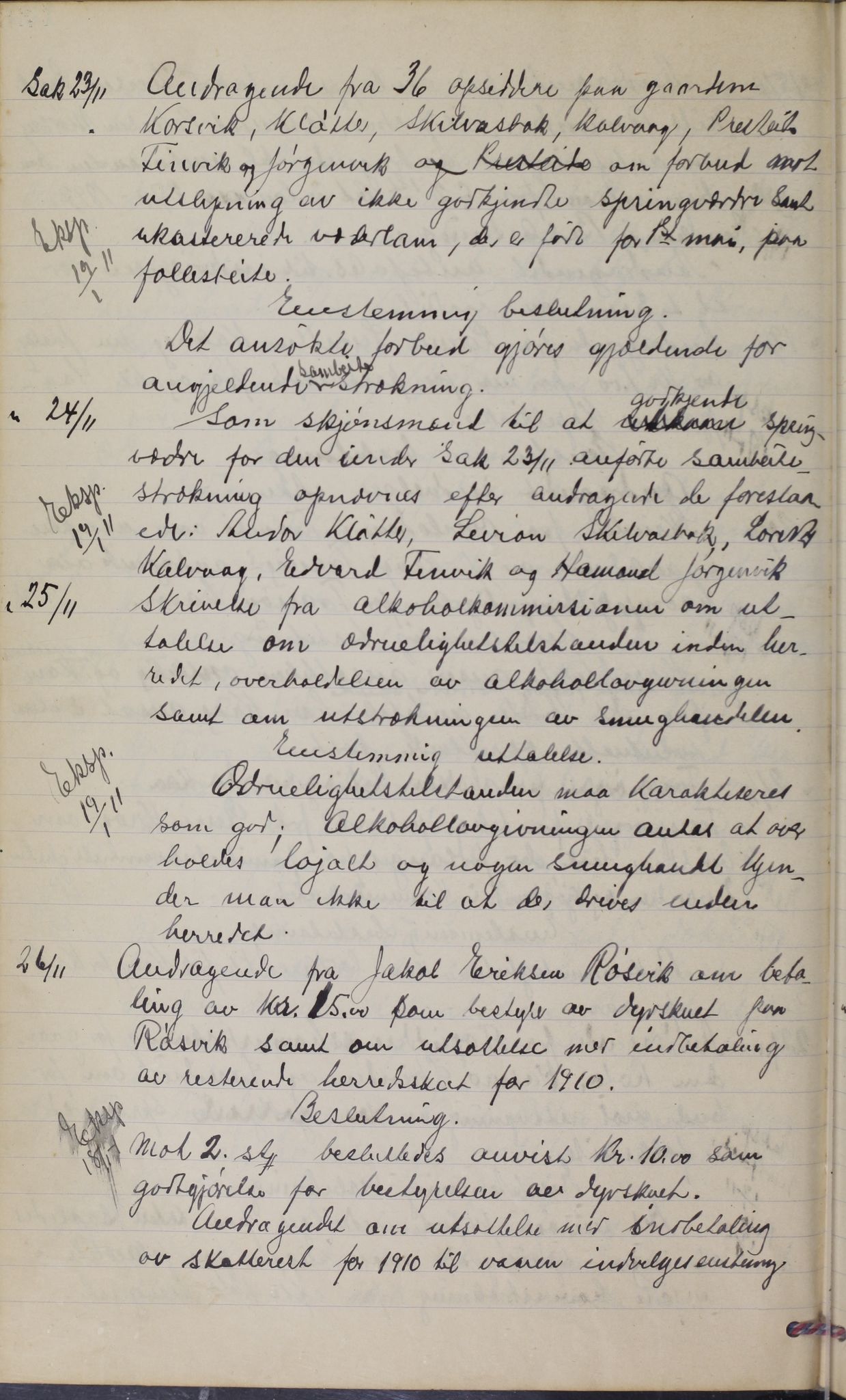 Hamarøy kommune. Formannskapet, AIN/K-18490.150/100/L0002: Møtebok, 1901-1914