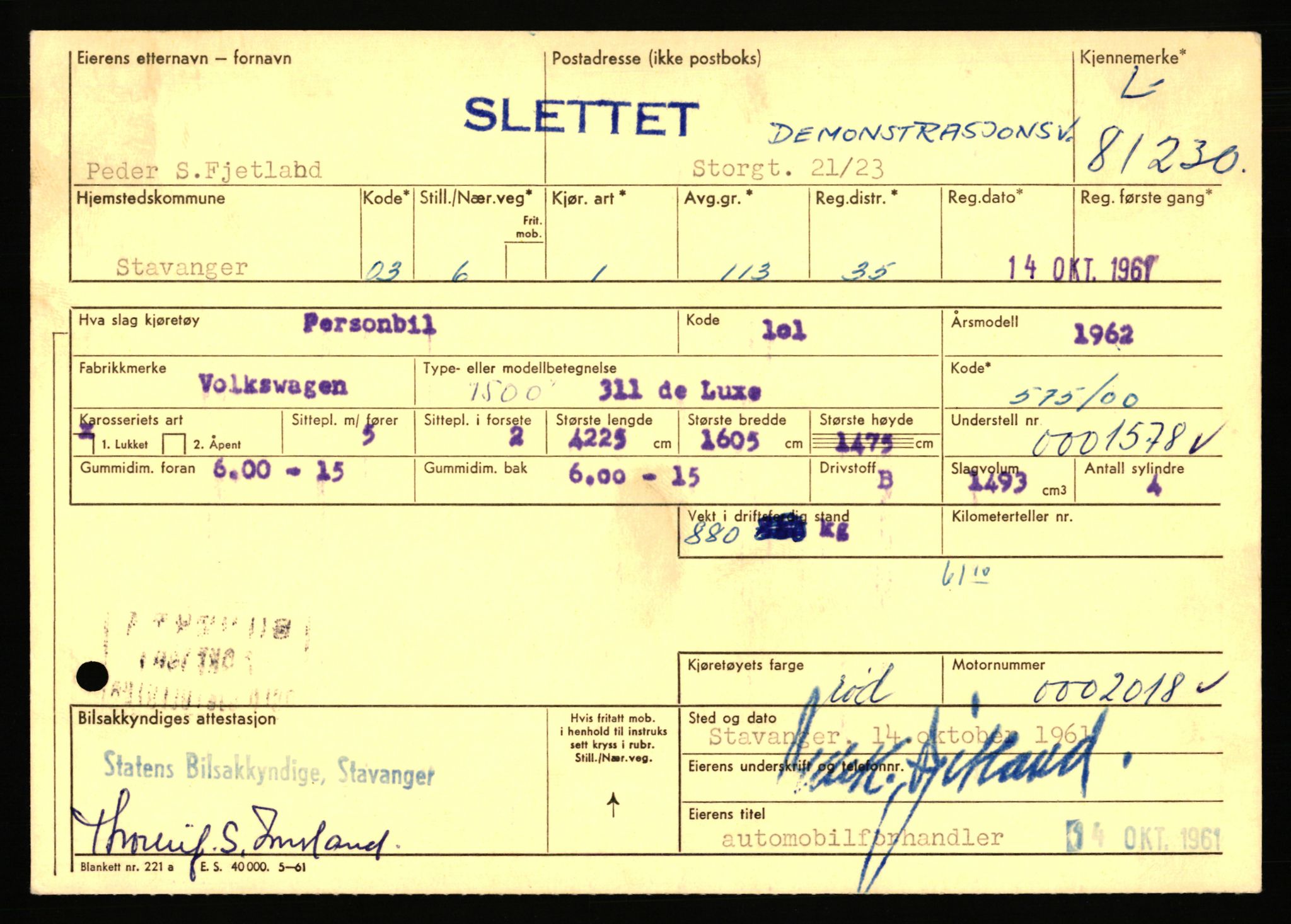 Stavanger trafikkstasjon, AV/SAST-A-101942/0/F/L0071: L-80500 - L-82199, 1930-1971, p. 1309