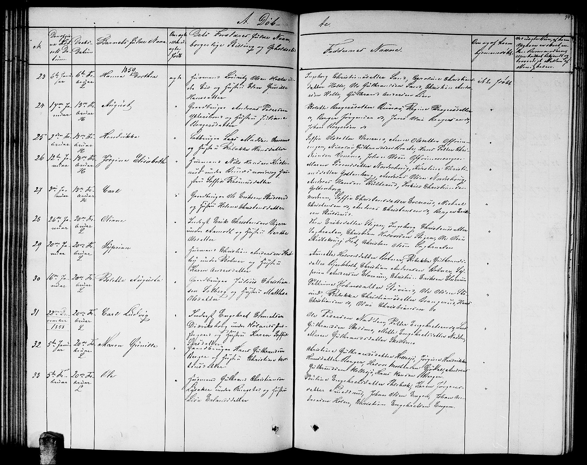 Høland prestekontor Kirkebøker, AV/SAO-A-10346a/G/Ga/L0004: Parish register (copy) no. I 4, 1854-1862, p. 94