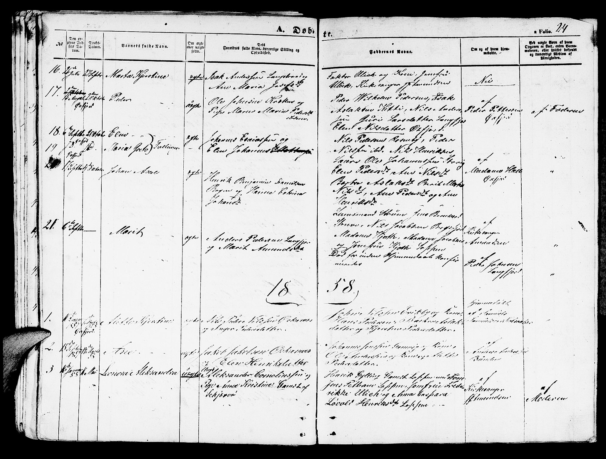 Loppa sokneprestkontor, SATØ/S-1339/H/Hb/L0002klokker: Parish register (copy) no. 2, 1850-1880, p. 24