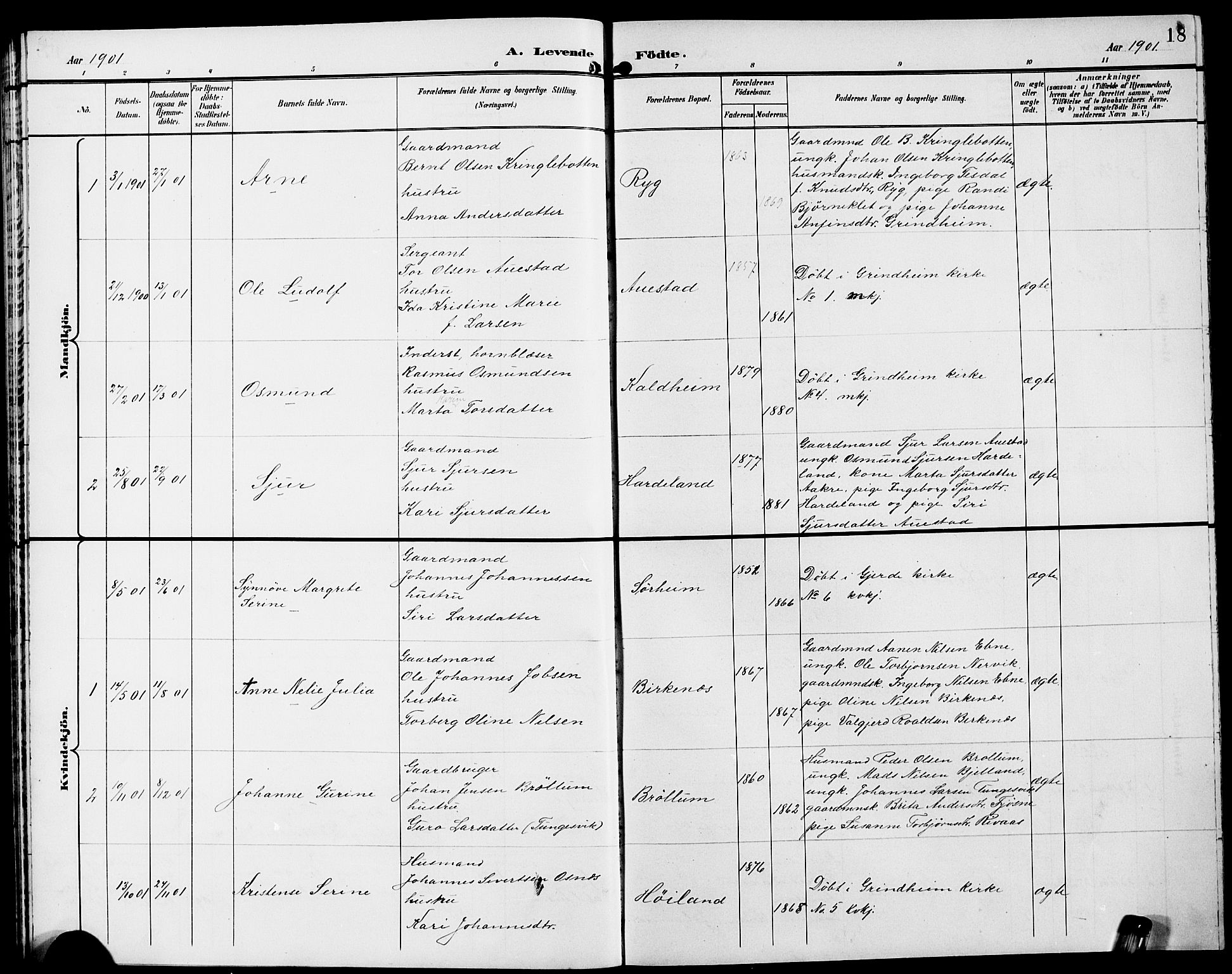 Etne sokneprestembete, SAB/A-75001/H/Hab: Parish register (copy) no. A 6, 1897-1924, p. 18
