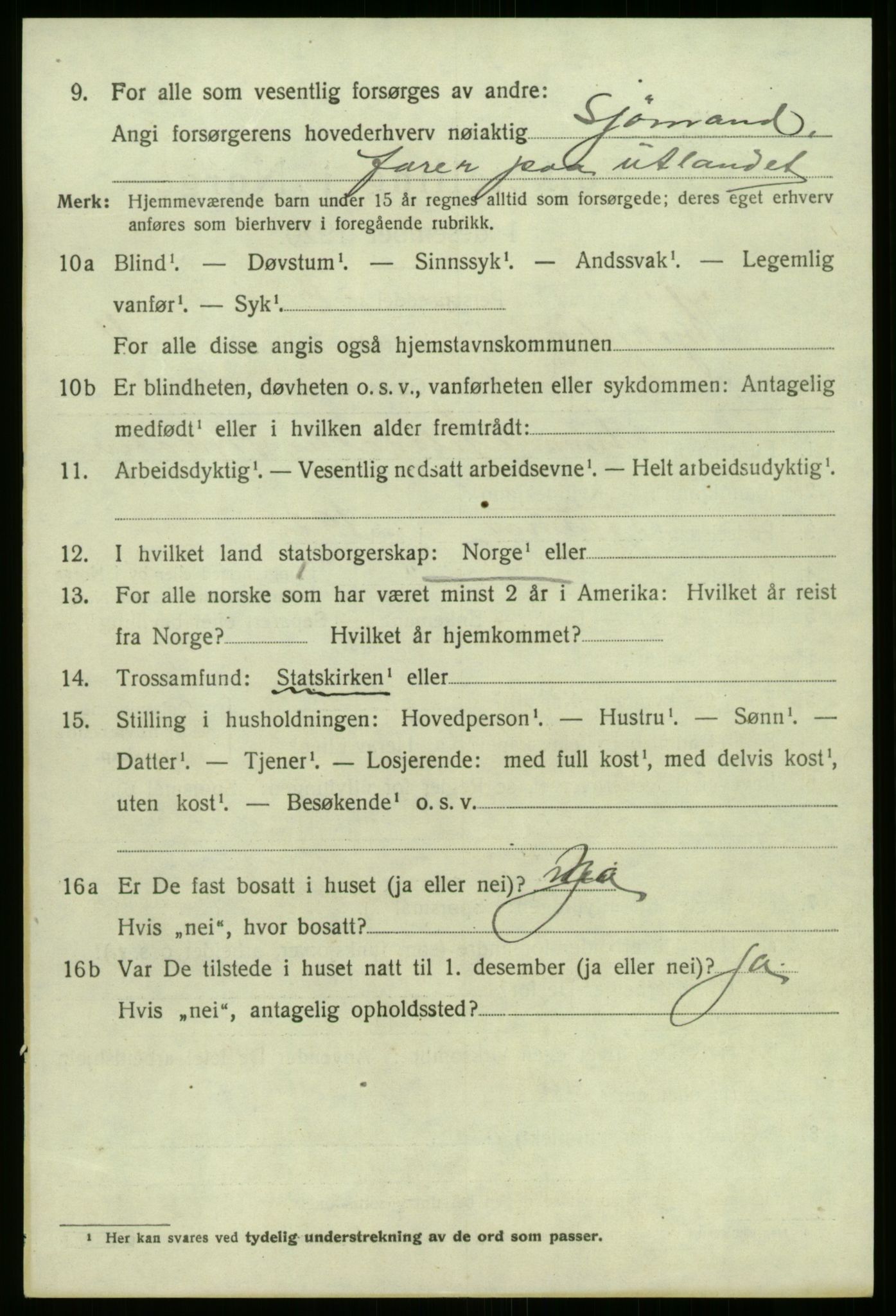 SAB, 1920 census for Kyrkjebø, 1920, p. 5854