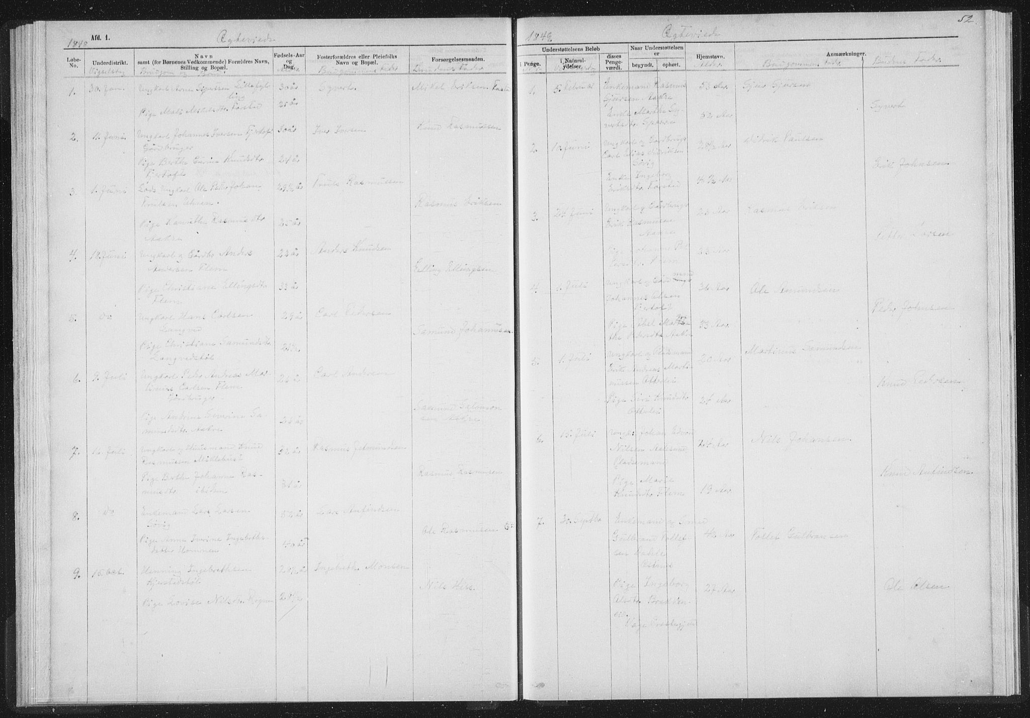 Ministerialprotokoller, klokkerbøker og fødselsregistre - Møre og Romsdal, SAT/A-1454/536/L0514: Parish register (official) no. 536D01, 1840-1875, p. 52