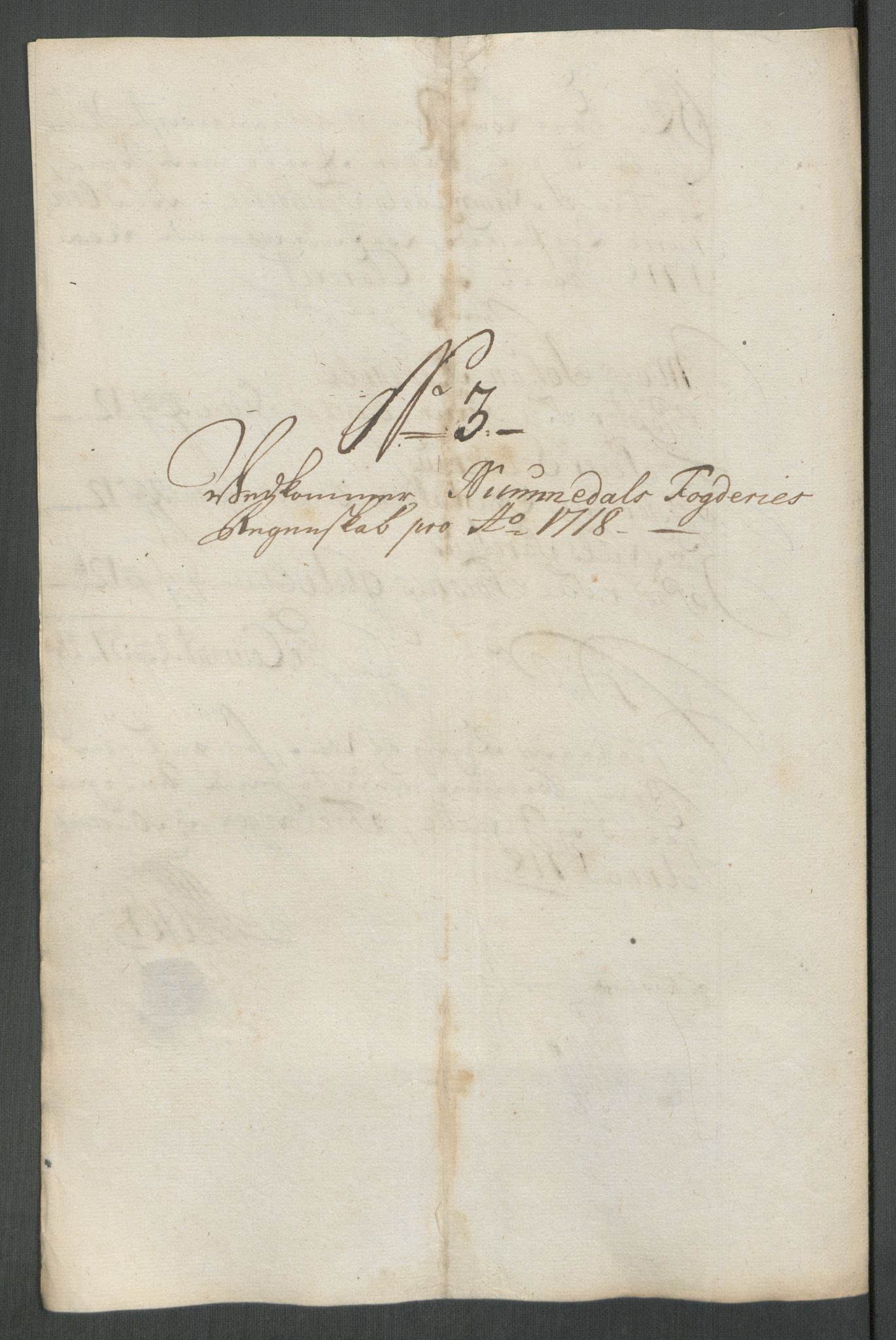 Rentekammeret inntil 1814, Reviderte regnskaper, Fogderegnskap, AV/RA-EA-4092/R64/L4439: Fogderegnskap Namdal, 1718, p. 103