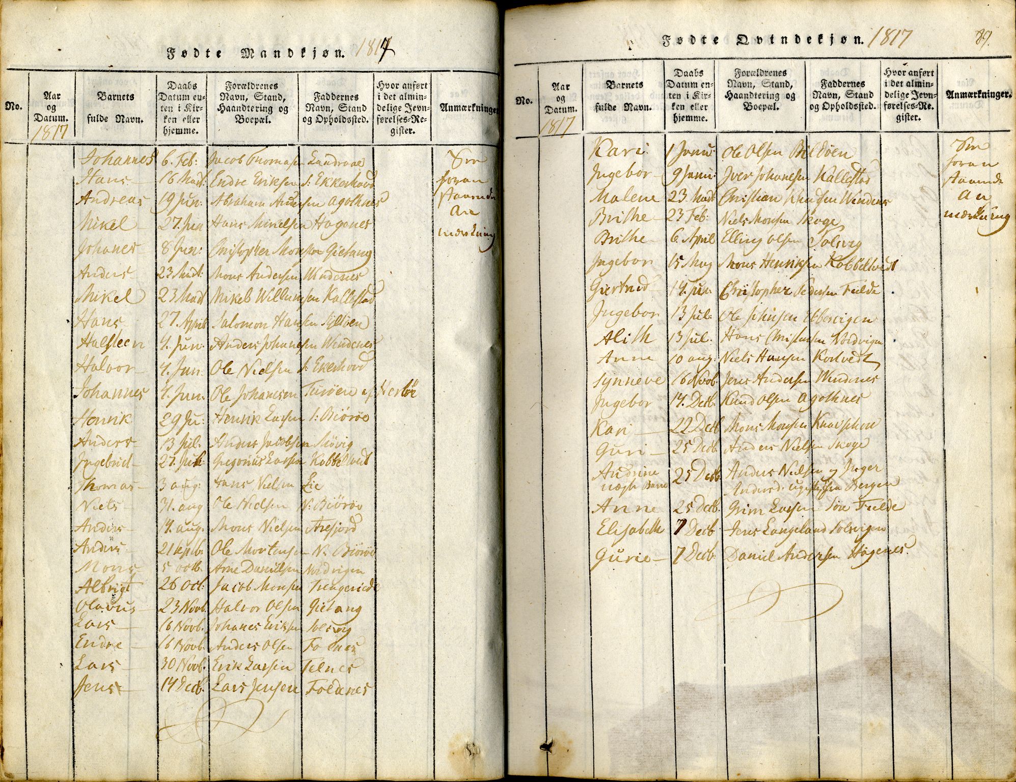 Sund sokneprestembete, AV/SAB-A-99930: Parish register (official) no. A 11, 1814-1825, p. 89