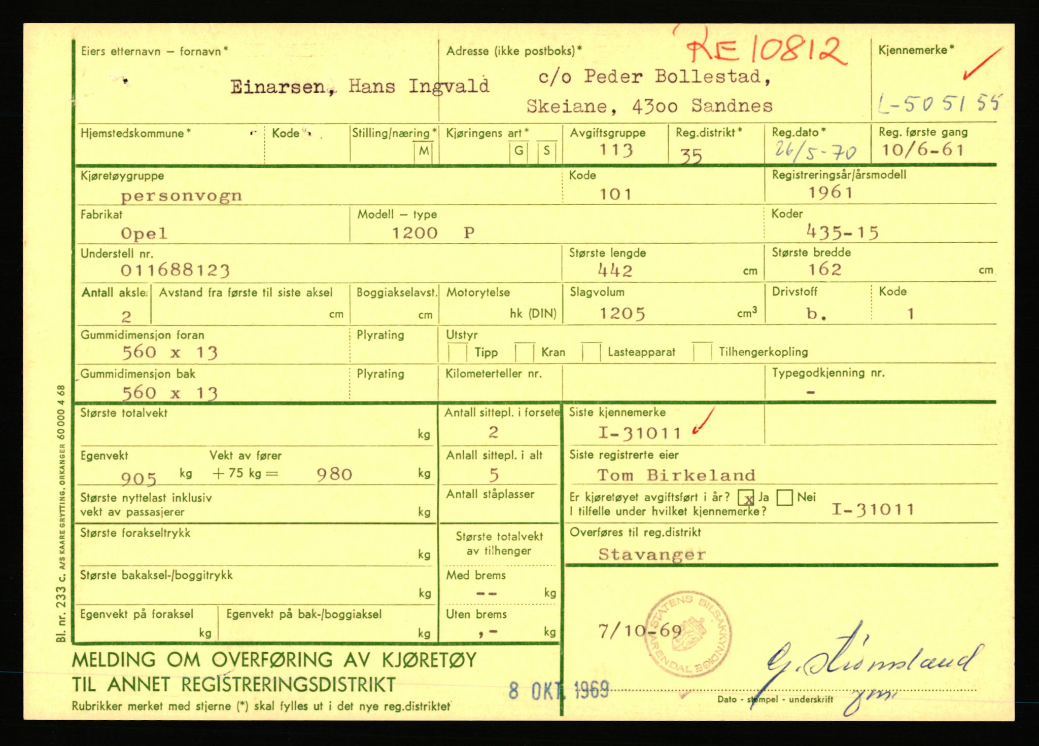 Stavanger trafikkstasjon, AV/SAST-A-101942/0/F/L0078: L-503000 - L-602908, 1930-1971, p. 1515