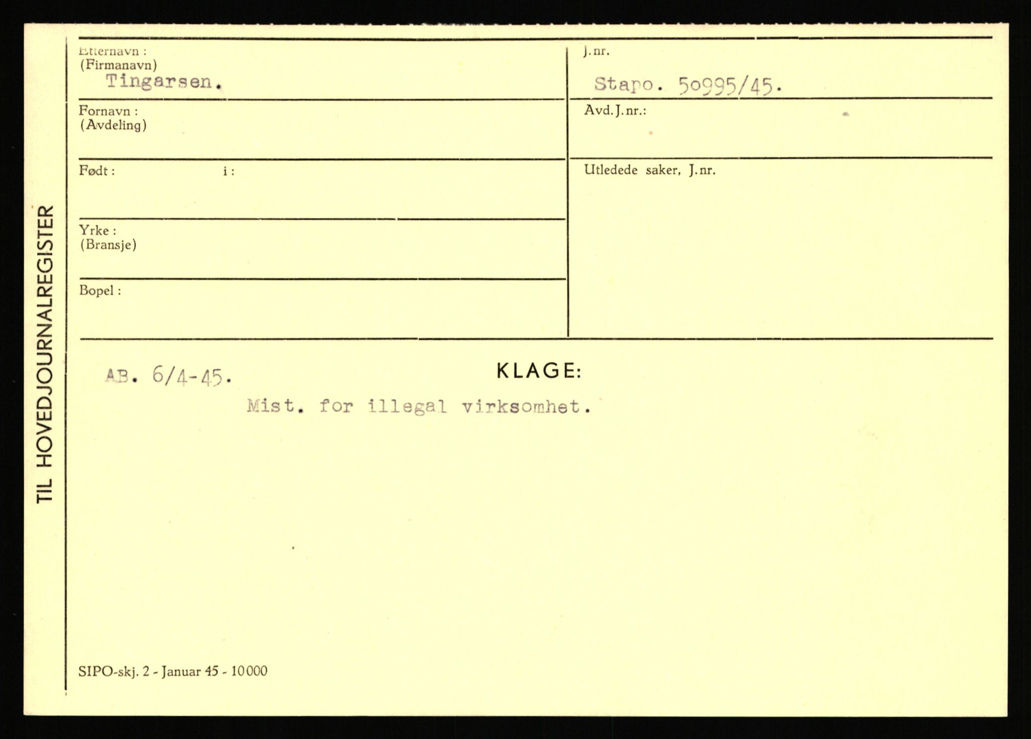 Statspolitiet - Hovedkontoret / Osloavdelingen, AV/RA-S-1329/C/Ca/L0015: Svea - Tøsse, 1943-1945, p. 3179