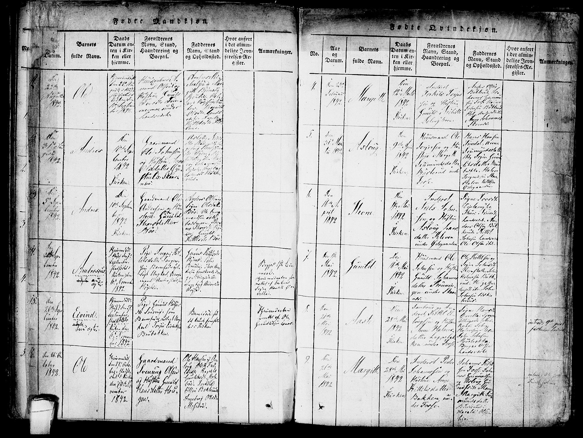 Hjartdal kirkebøker, AV/SAKO-A-270/F/Fb/L0001: Parish register (official) no. II 1, 1815-1843, p. 73