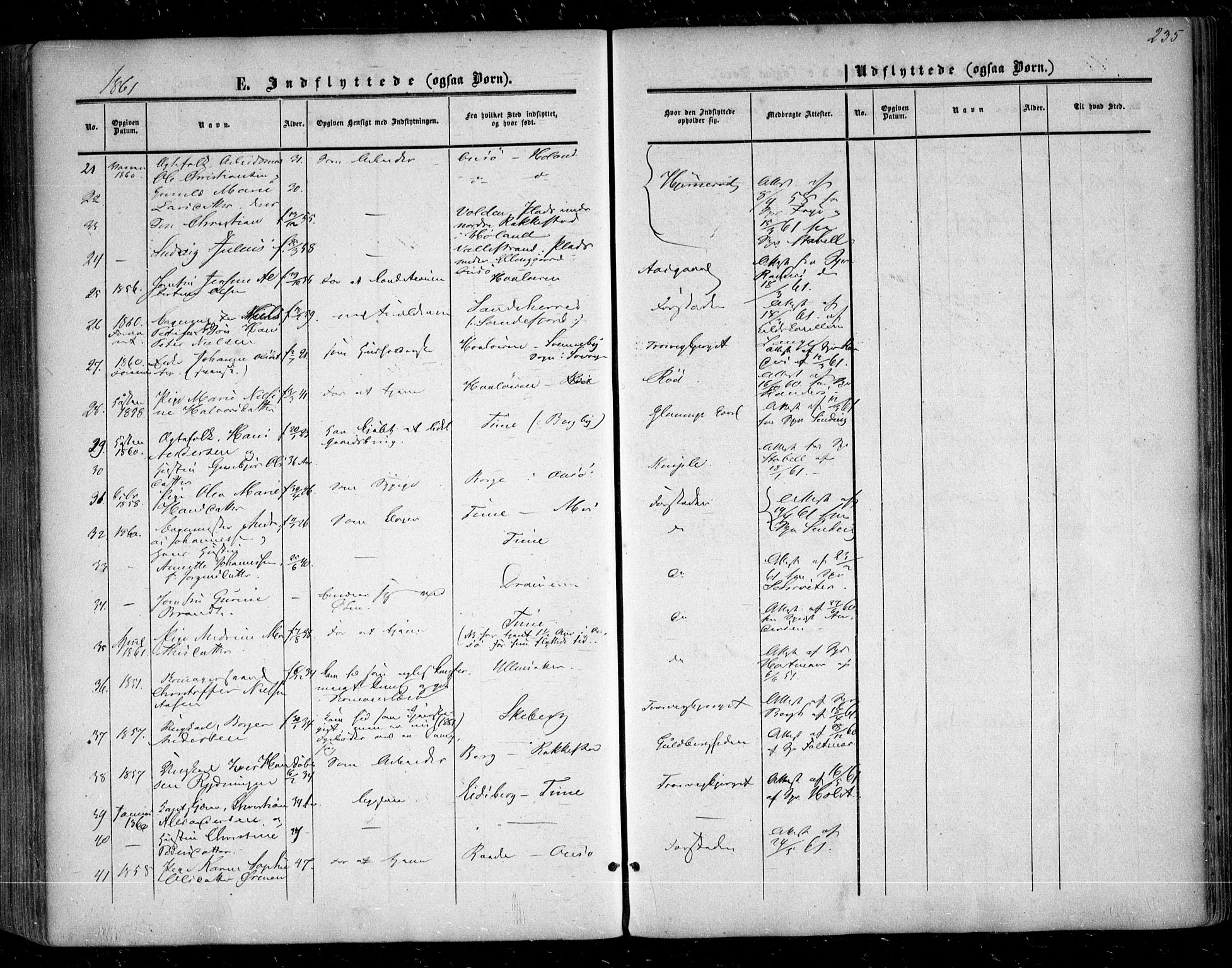 Glemmen prestekontor Kirkebøker, SAO/A-10908/F/Fa/L0007: Parish register (official) no. 7, 1853-1862, p. 235