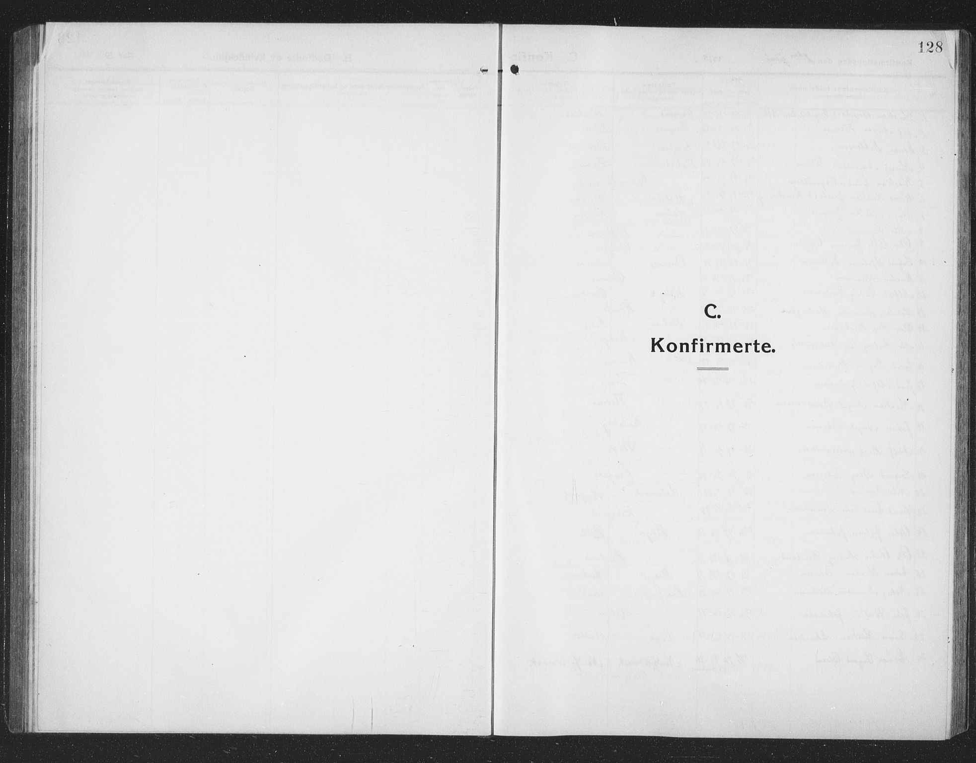 Ministerialprotokoller, klokkerbøker og fødselsregistre - Nordland, SAT/A-1459/814/L0231: Parish register (copy) no. 814C04, 1912-1926, p. 128