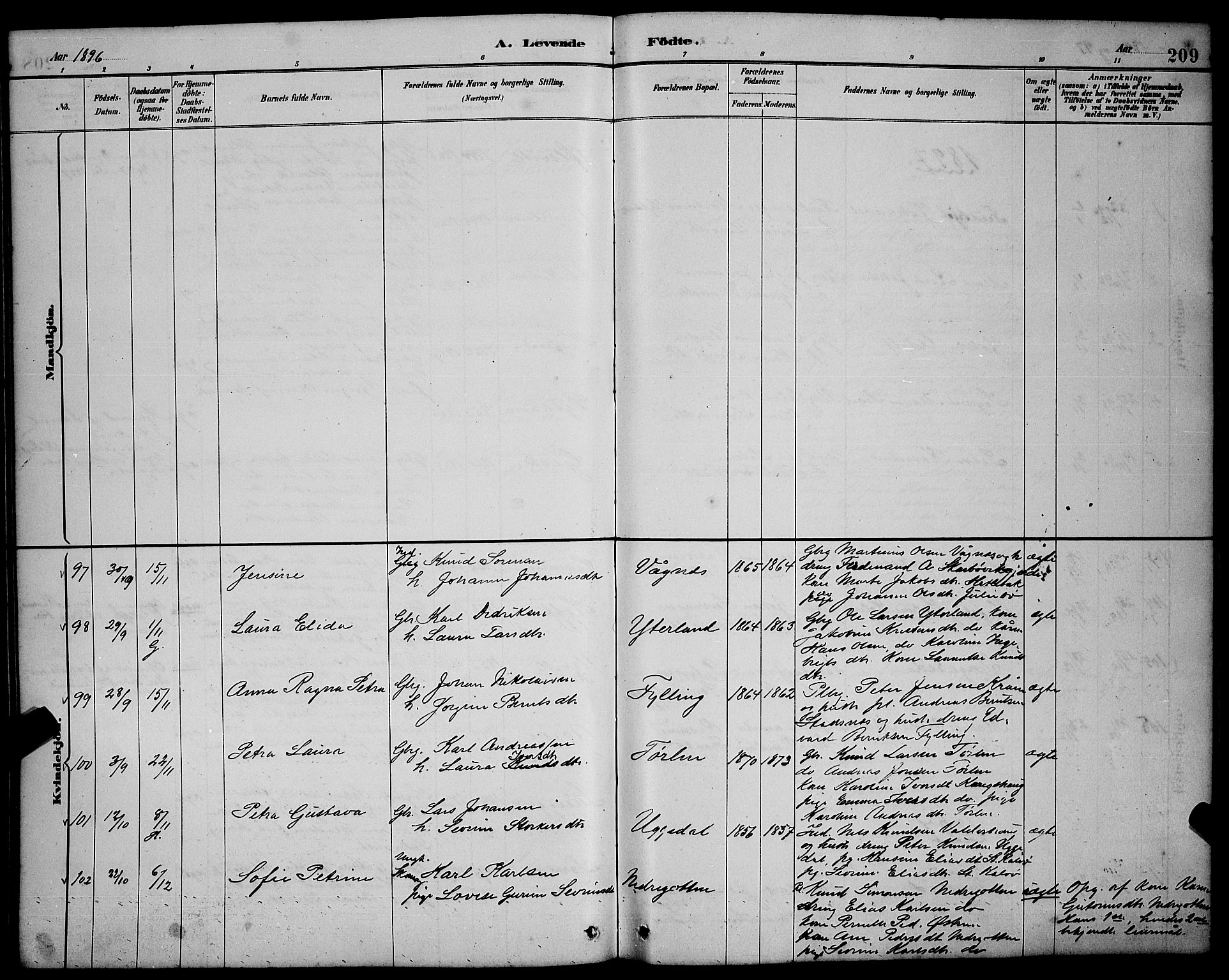 Ministerialprotokoller, klokkerbøker og fødselsregistre - Møre og Romsdal, AV/SAT-A-1454/528/L0431: Parish register (copy) no. 528C12, 1885-1898, p. 209