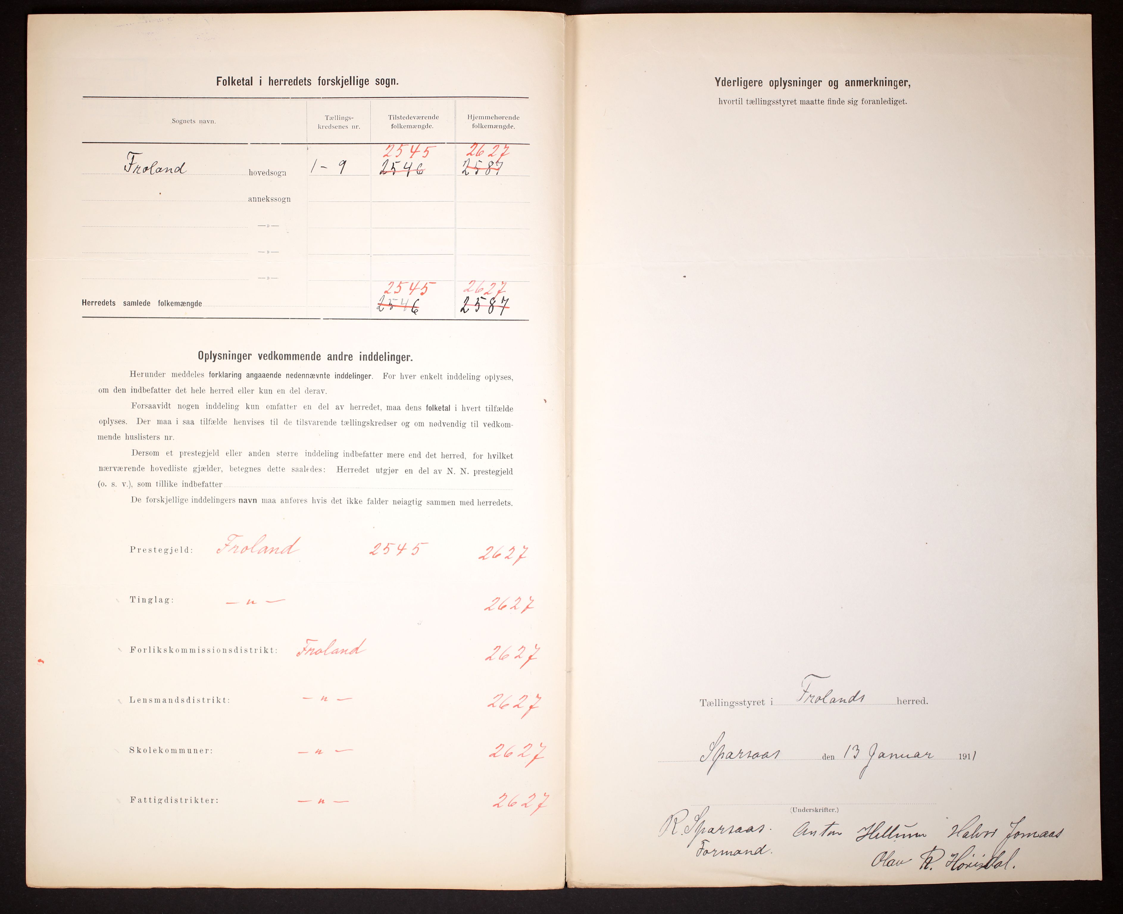 RA, 1910 census for Froland, 1910, p. 3