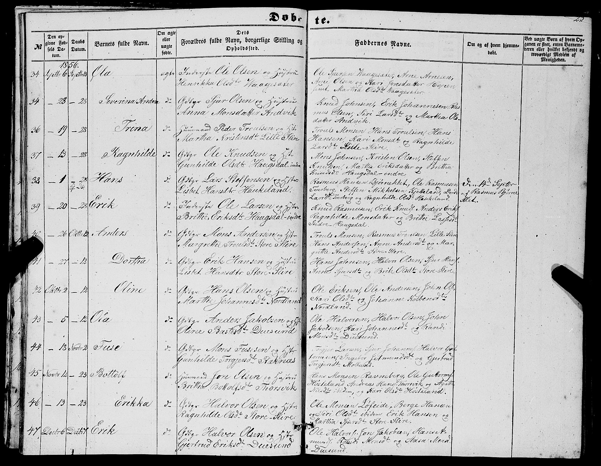 Masfjorden Sokneprestembete, AV/SAB-A-77001: Parish register (copy) no. A 1, 1851-1875, p. 22