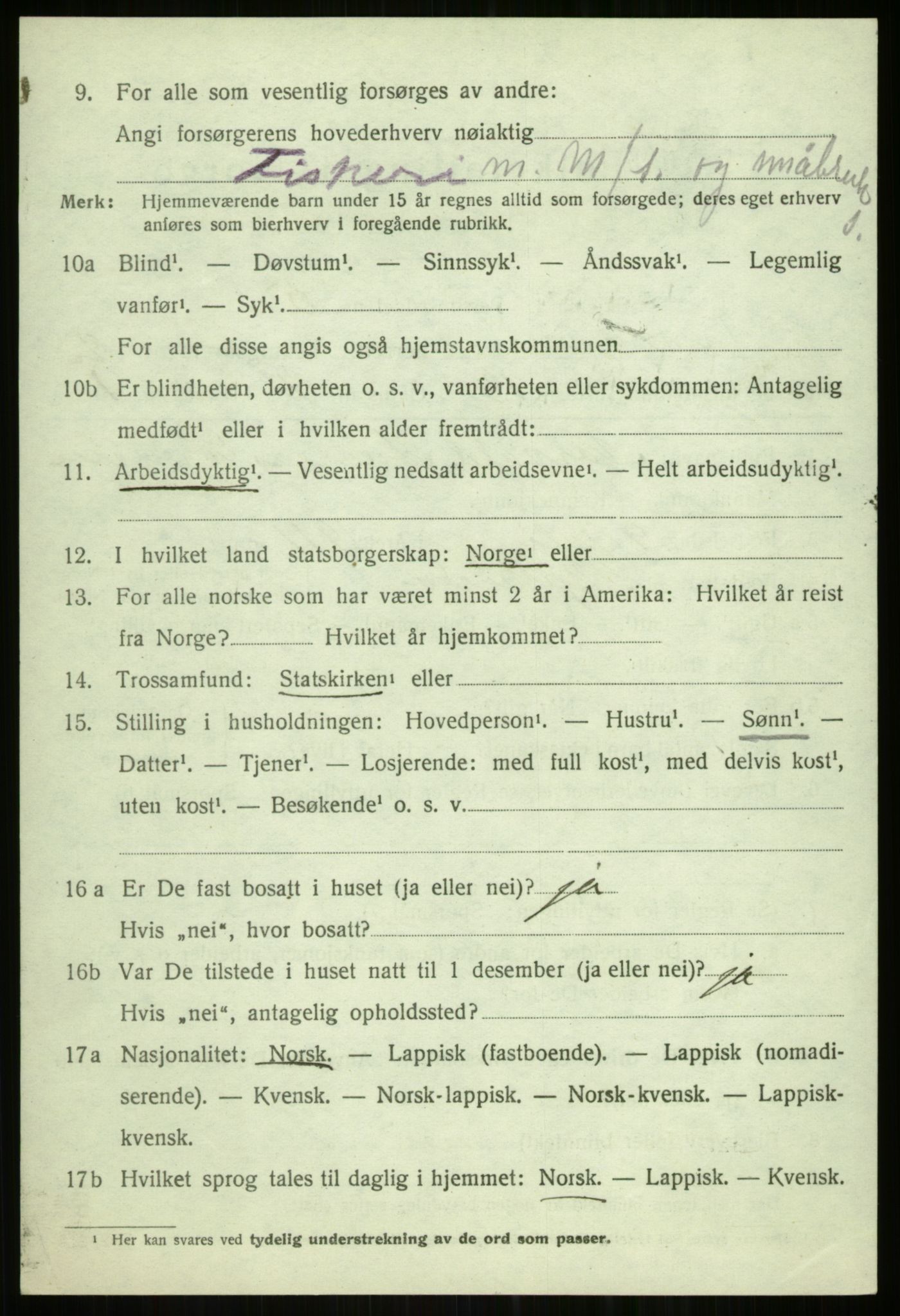 SATØ, 1920 census for Tromsøysund, 1920, p. 2545