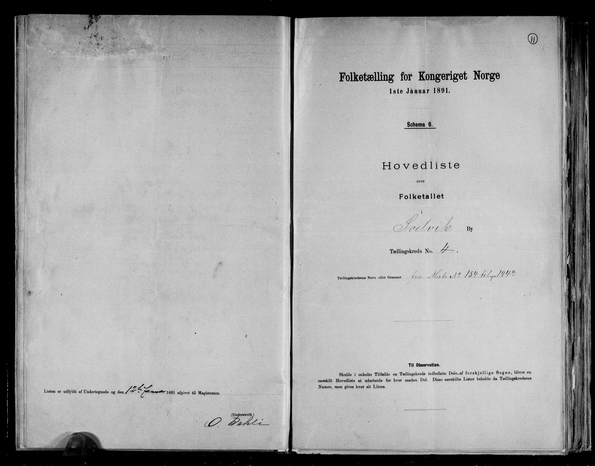 RA, 1891 census for 0701 Svelvik, 1891, p. 11