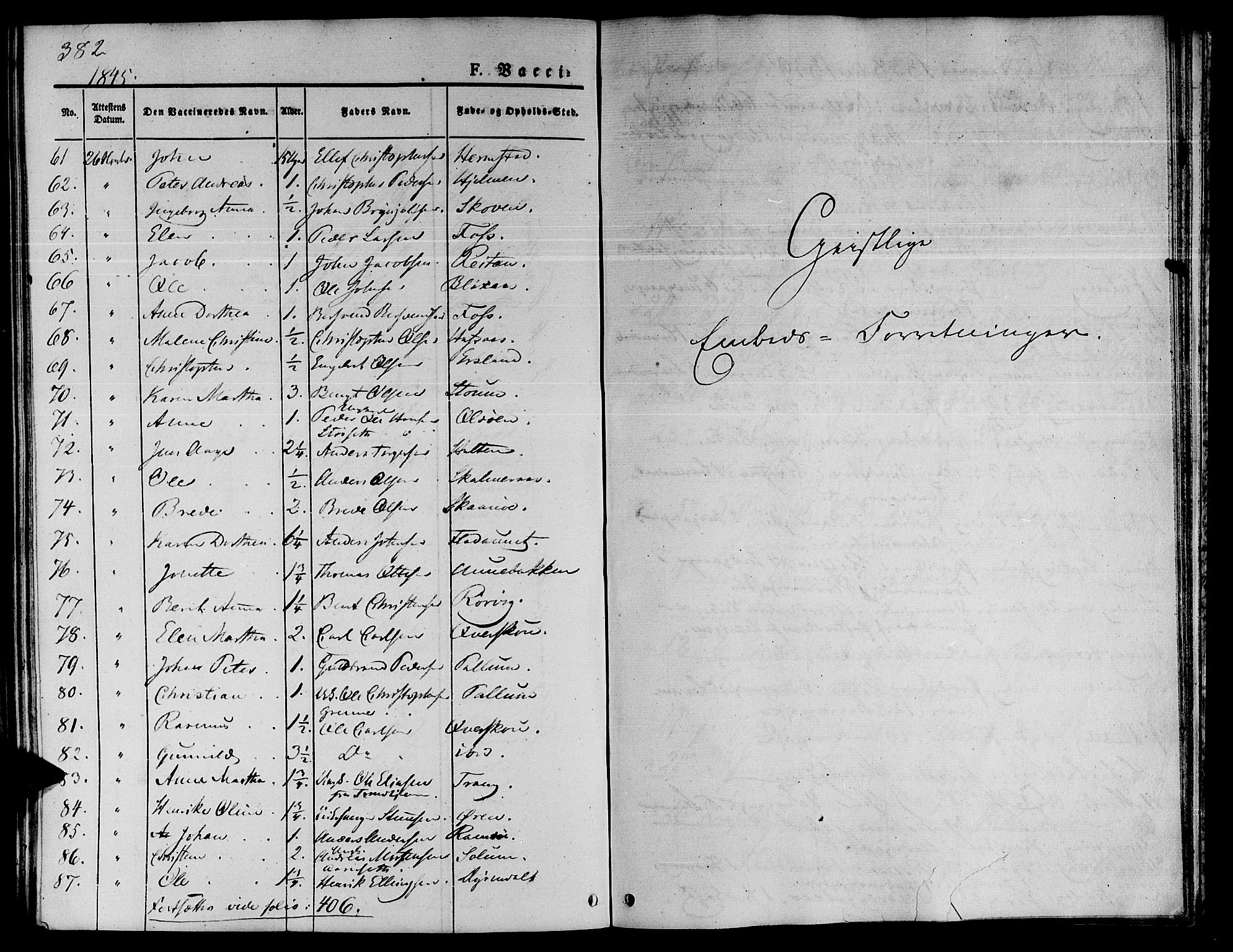 Ministerialprotokoller, klokkerbøker og fødselsregistre - Sør-Trøndelag, SAT/A-1456/646/L0610: Parish register (official) no. 646A08, 1837-1847, p. 382