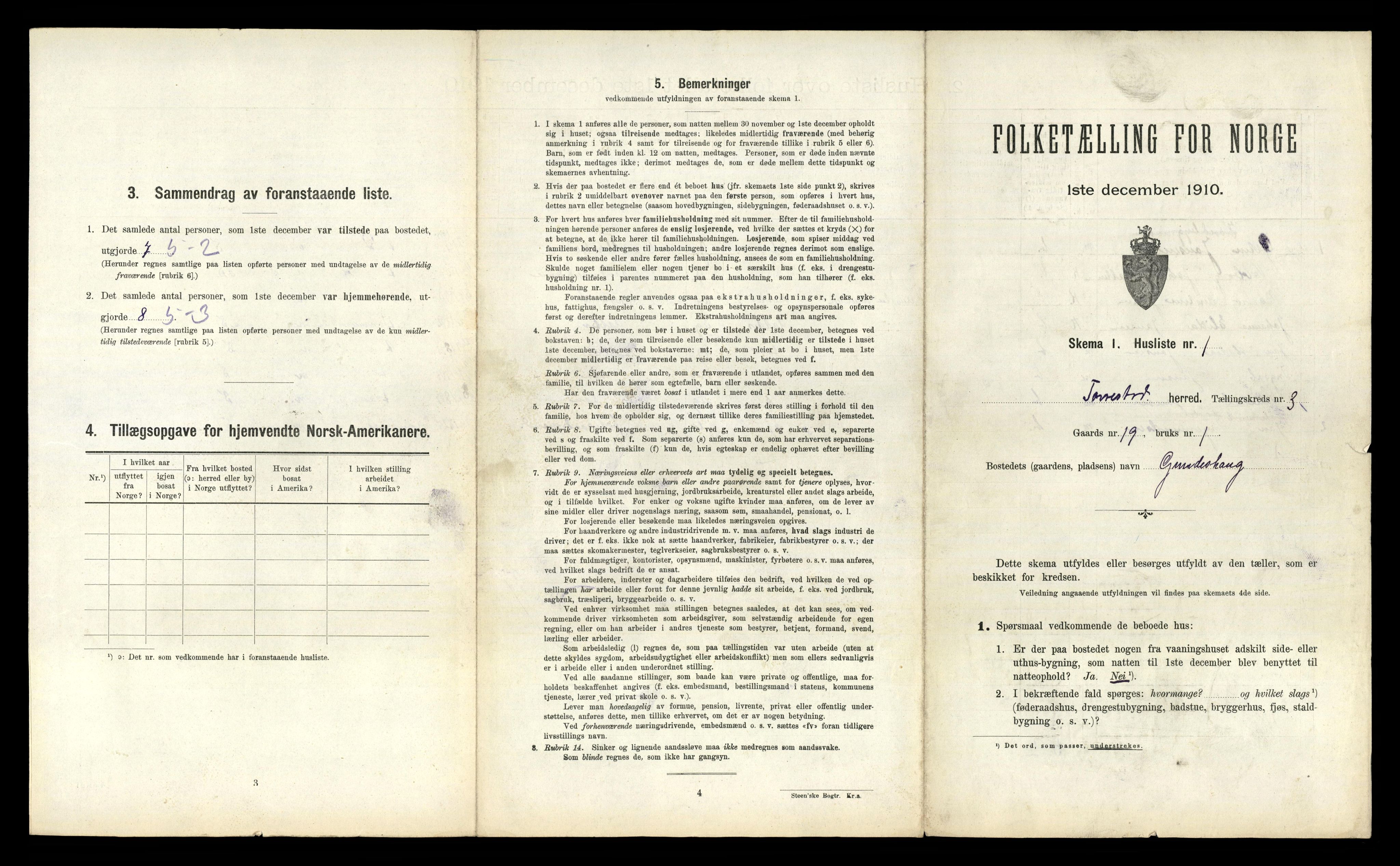 RA, 1910 census for Torvastad, 1910, p. 467