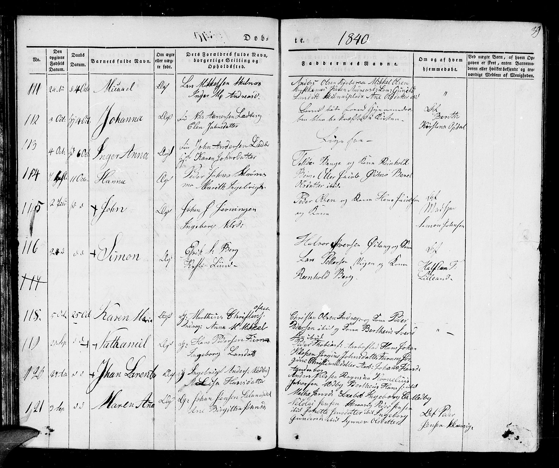 Ibestad sokneprestembete, AV/SATØ-S-0077/H/Ha/Haa/L0006kirke: Parish register (official) no. 6, 1837-1850, p. 39