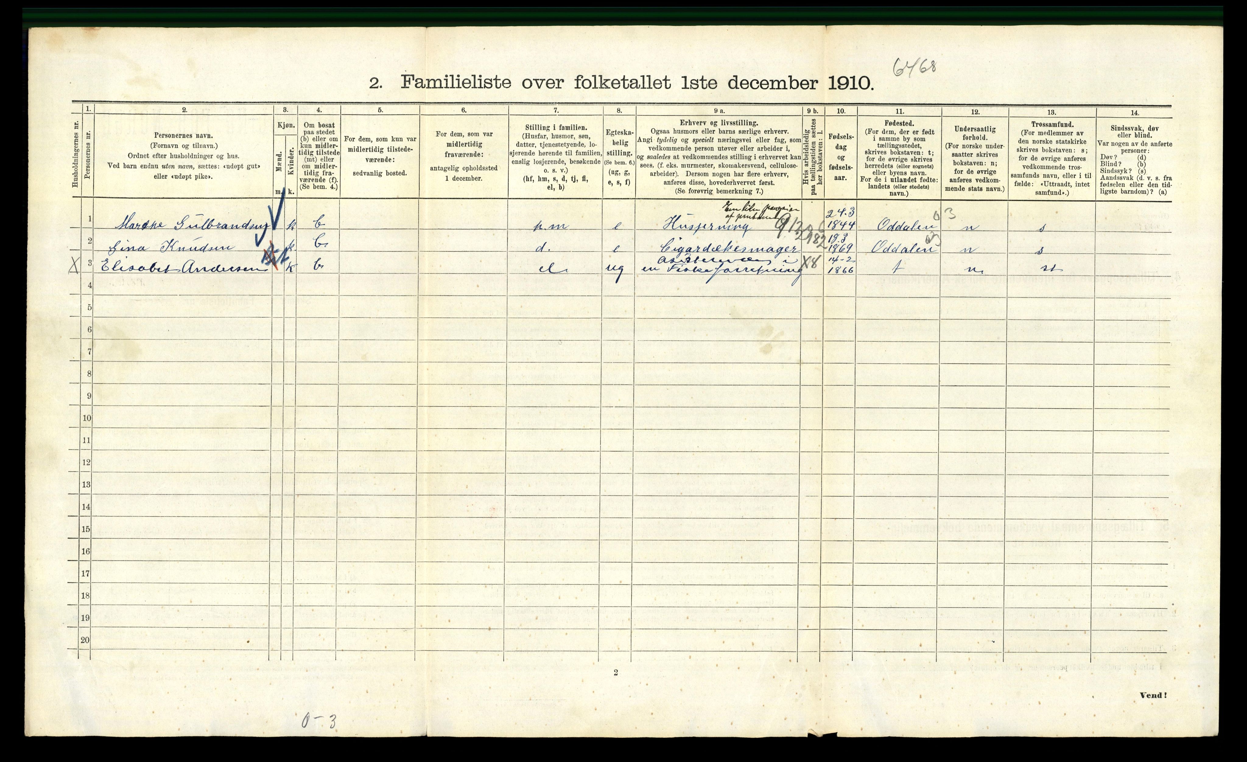 RA, 1910 census for Kristiania, 1910, p. 89120