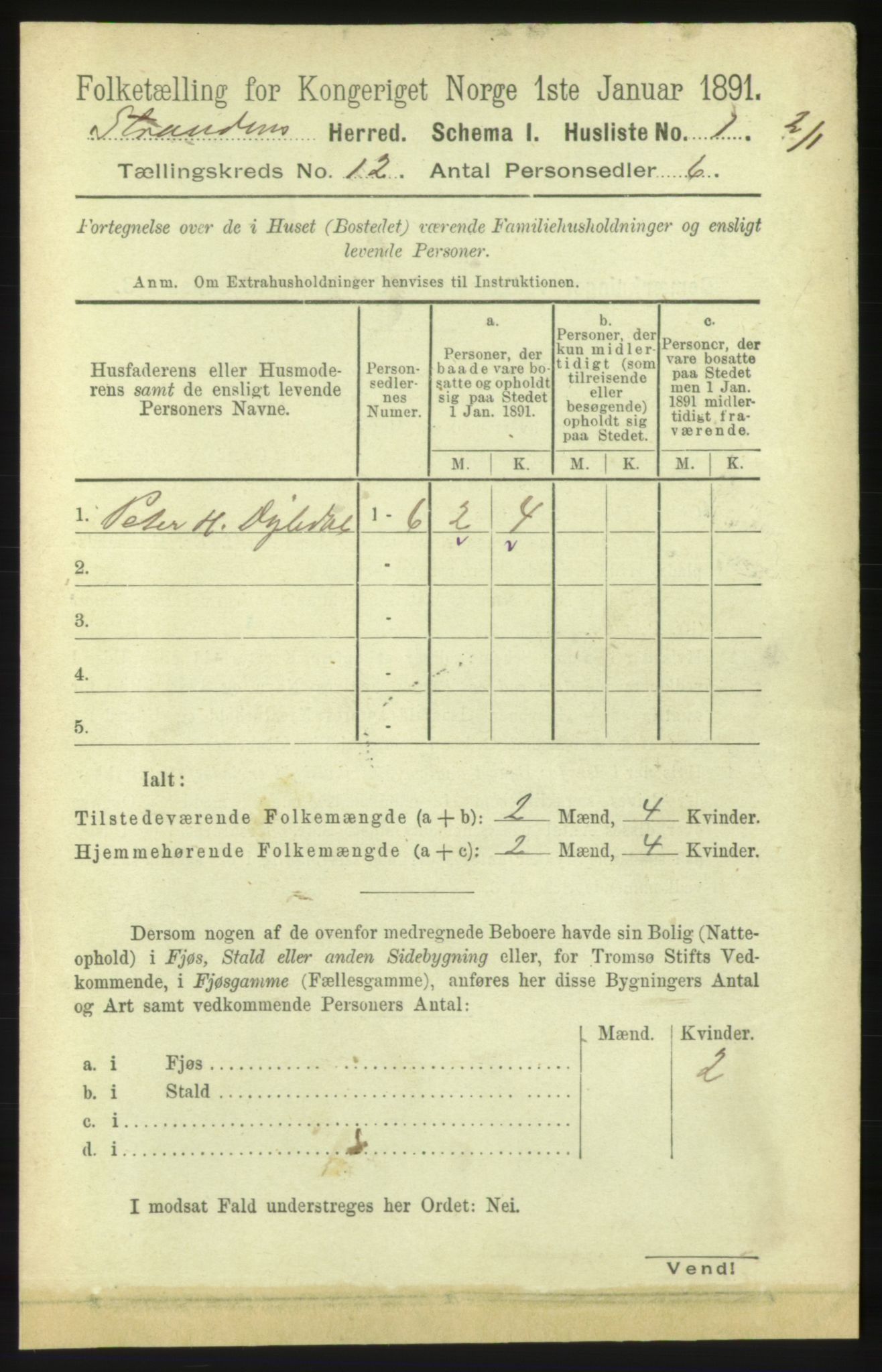 RA, 1891 census for 1525 Stranda, 1891, p. 2569