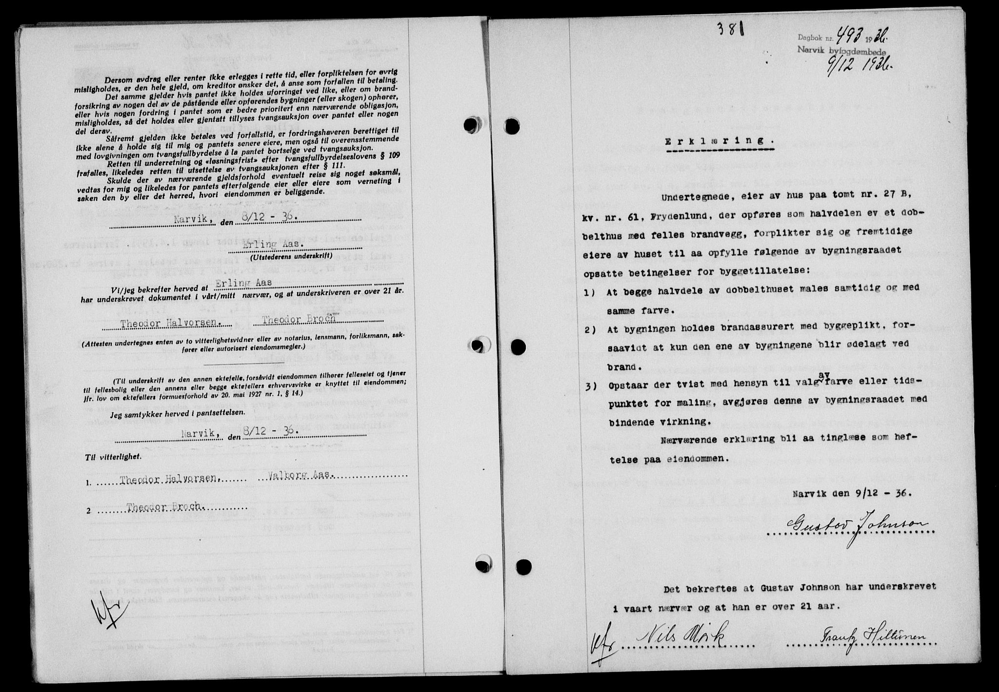 Narvik sorenskriveri, SAT/A-0002/1/2/2C/2Ca/L0011: Mortgage book no. 14, 1935-1937, Deed date: 09.12.1936