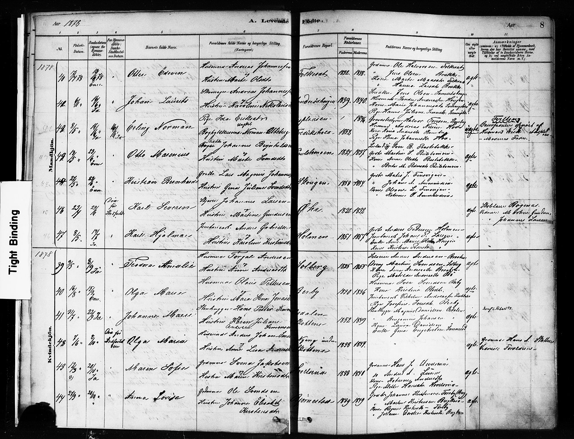 Idd prestekontor Kirkebøker, SAO/A-10911/F/Fc/L0006a: Parish register (official) no. III 6A, 1878-1903, p. 8