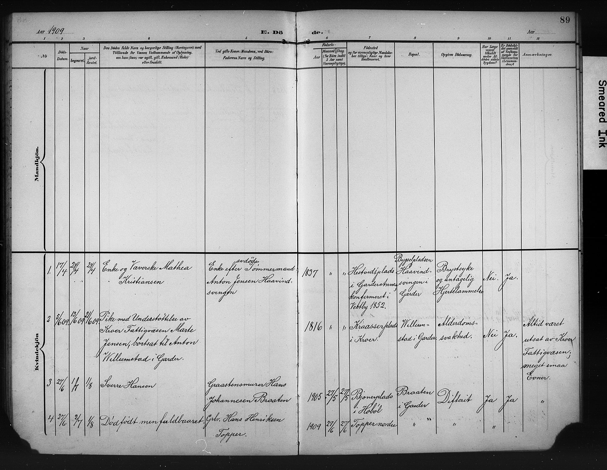 Vestby prestekontor Kirkebøker, AV/SAO-A-10893/G/Gc/L0003: Parish register (copy) no. III 3, 1903-1927, p. 89