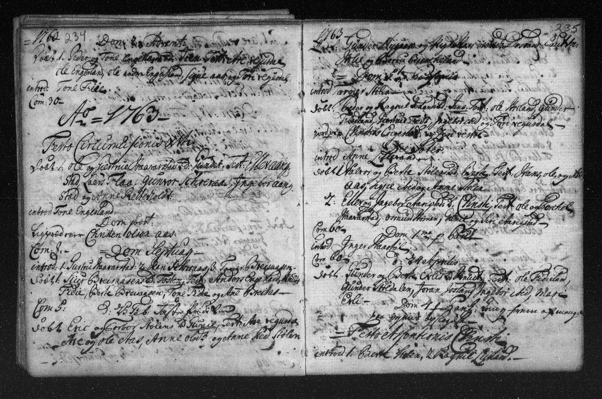 Herefoss sokneprestkontor, AV/SAK-1111-0019/F/Fa/Fab/L0001: Parish register (official) no. A 1, 1704-1779, p. 234-235