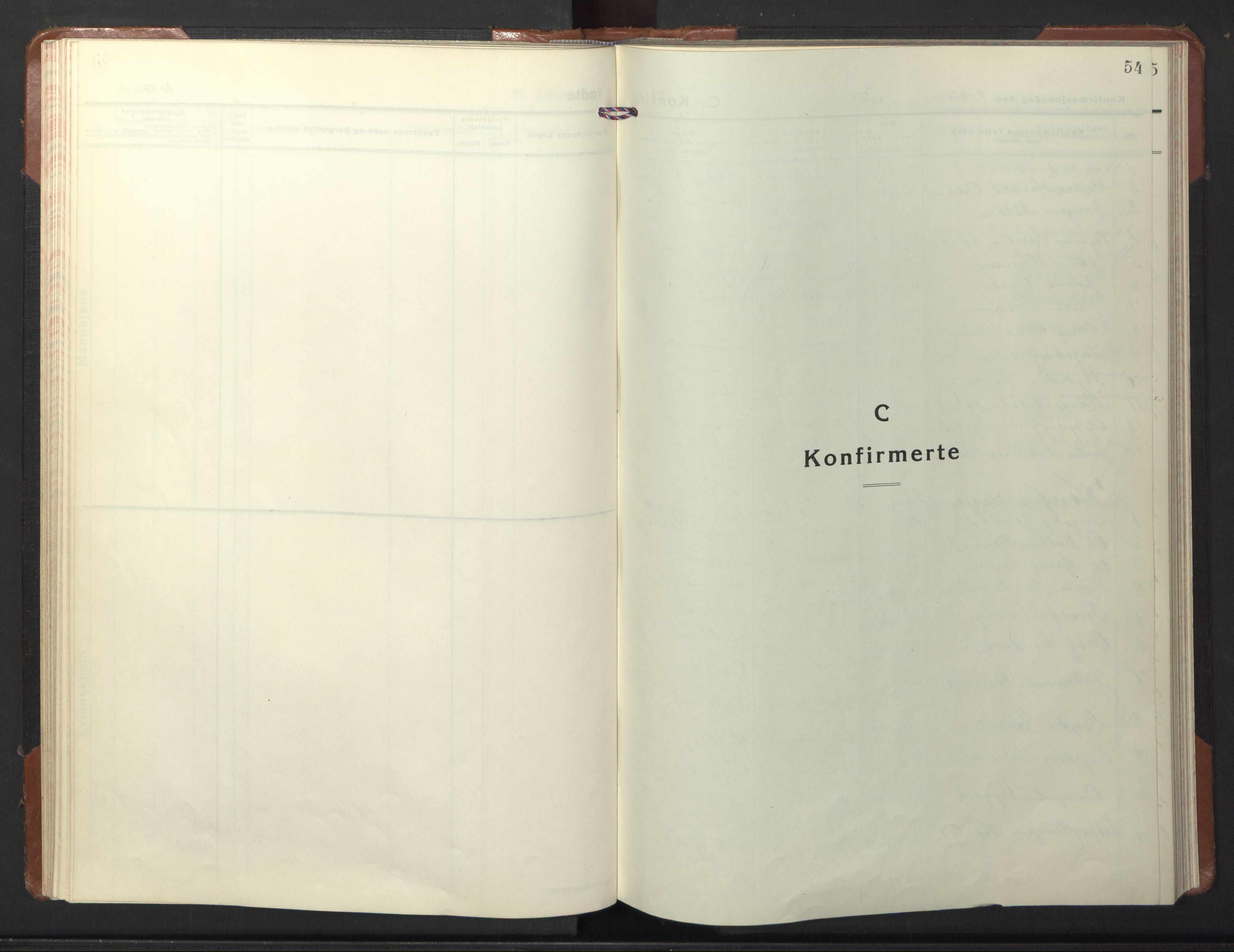 Ministerialprotokoller, klokkerbøker og fødselsregistre - Nord-Trøndelag, SAT/A-1458/722/L0227: Parish register (copy) no. 722C03, 1928-1958, p. 54