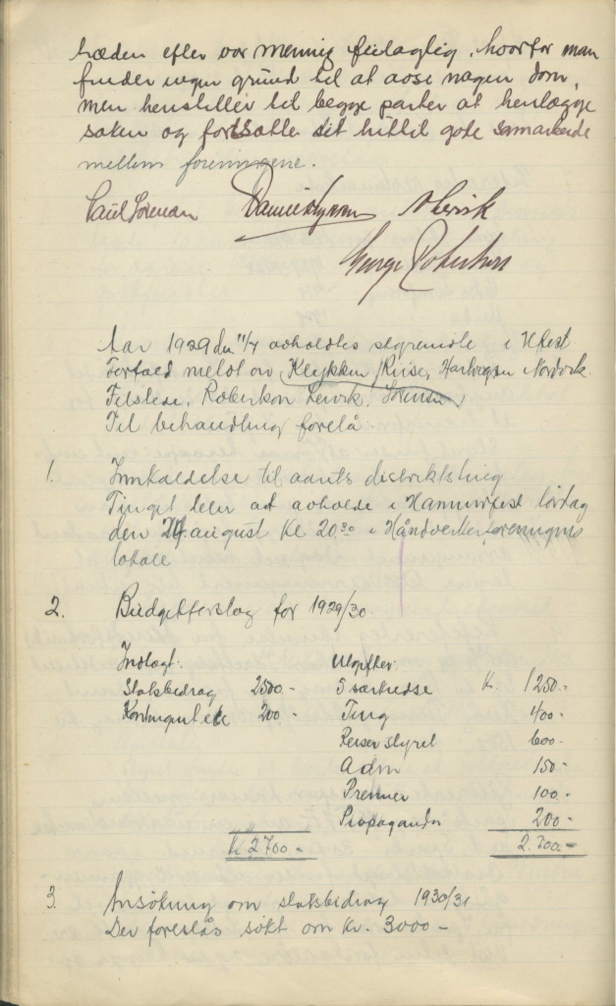 Finnmark Distriktslag for Idrett, FMFB/A-1040/A/L0001: Møteprotokoll, 1919-1940, p. 105