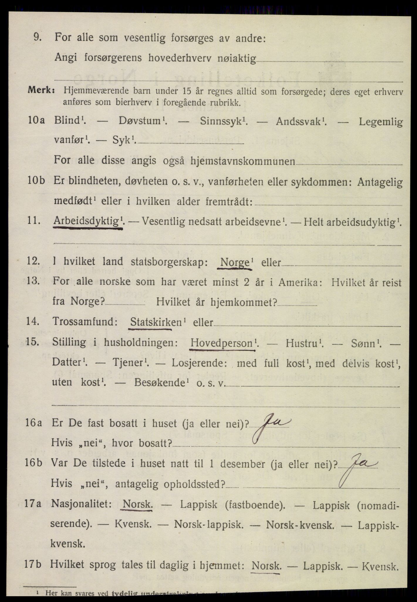 SAT, 1920 census for Hattfjelldal, 1920, p. 2883