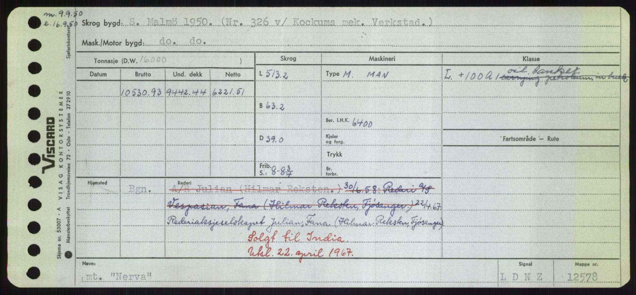 Sjøfartsdirektoratet med forløpere, Skipsmålingen, RA/S-1627/H/Hd/L0026: Fartøy, N-Norhol, p. 137