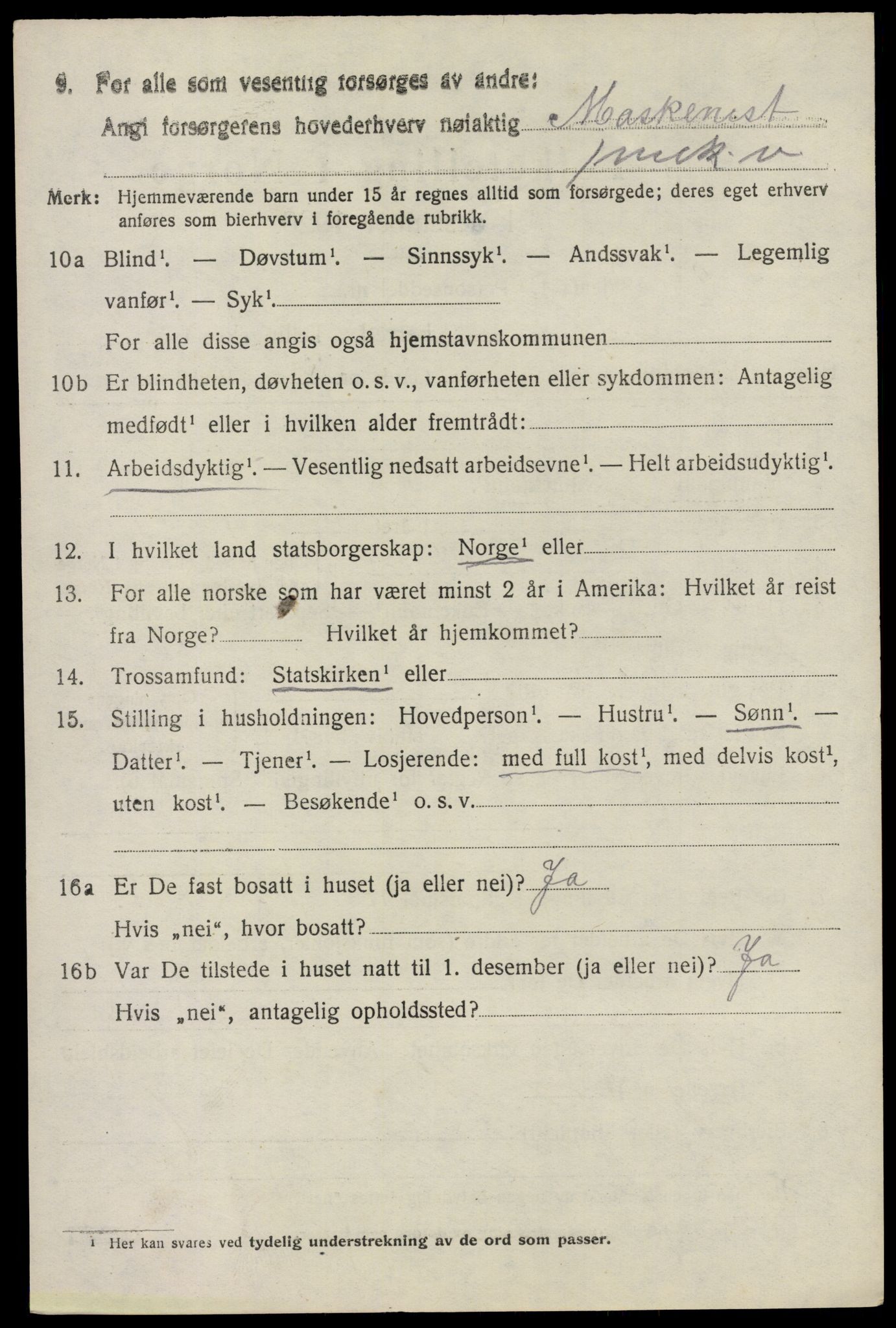 SAO, 1920 census for Glemmen, 1920, p. 16724