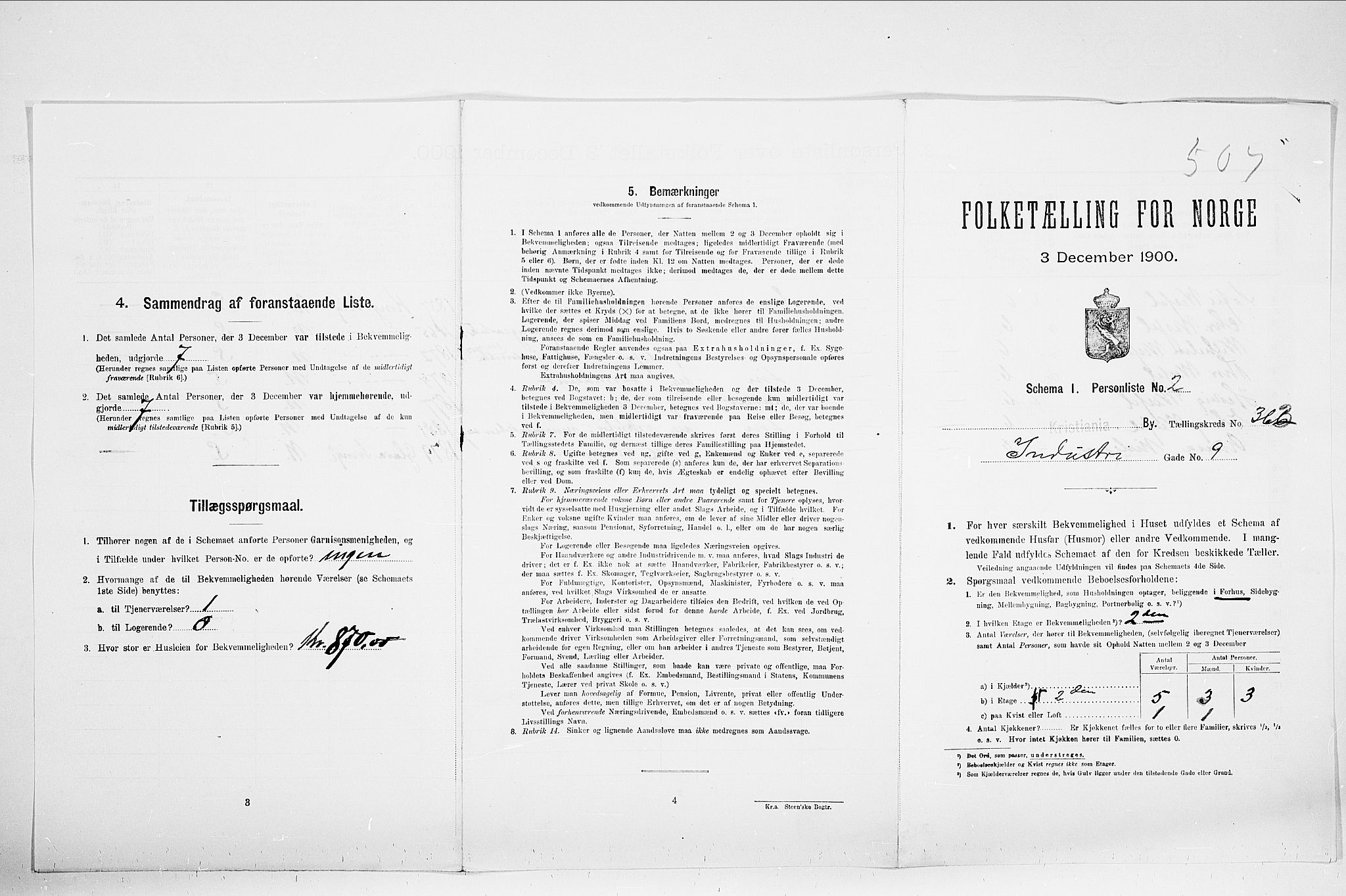 SAO, 1900 census for Kristiania, 1900, p. 40808