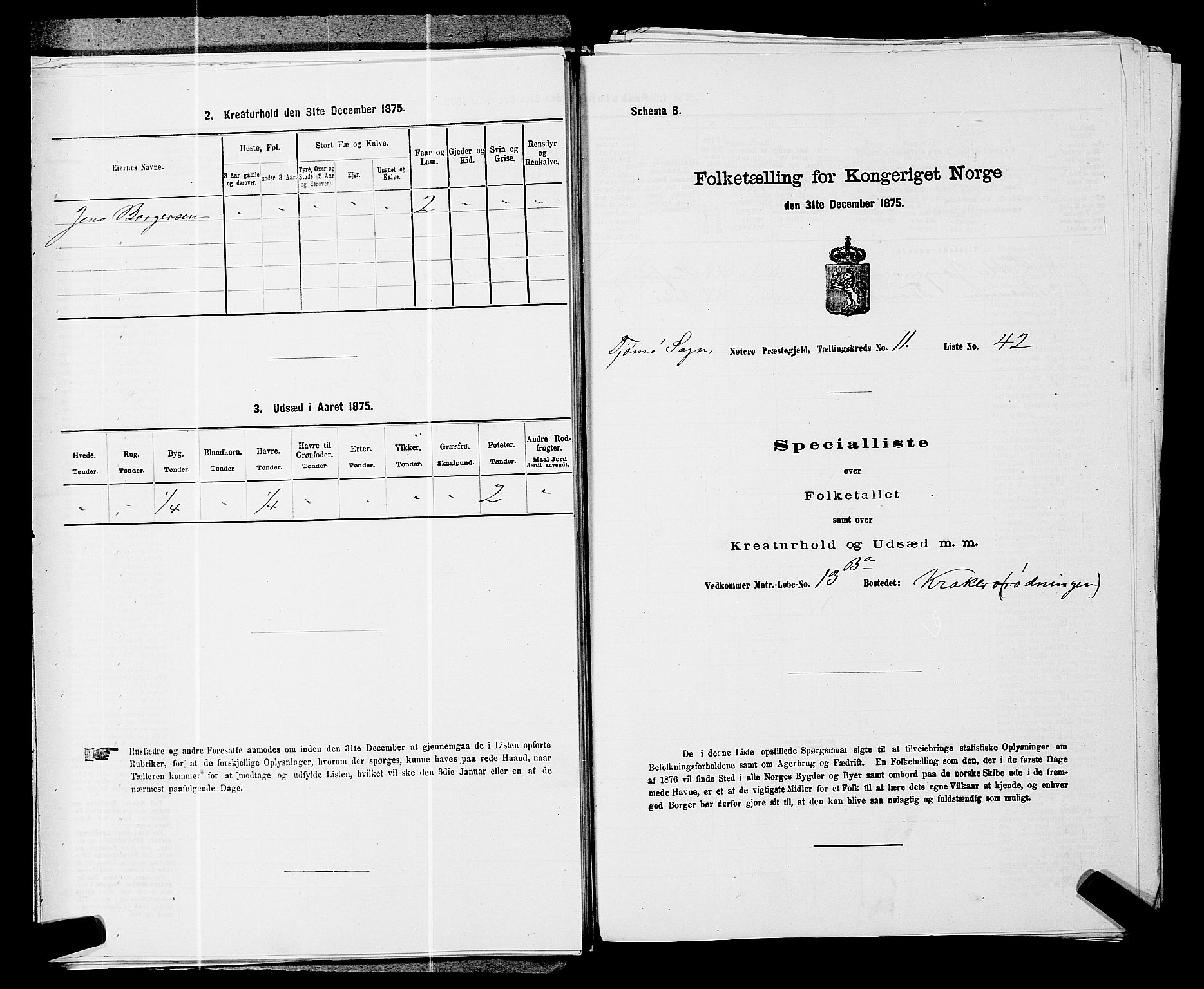 SAKO, Folketelling 1875 for 0722P Nøtterøy prestegjeld, 1875, s. 2262