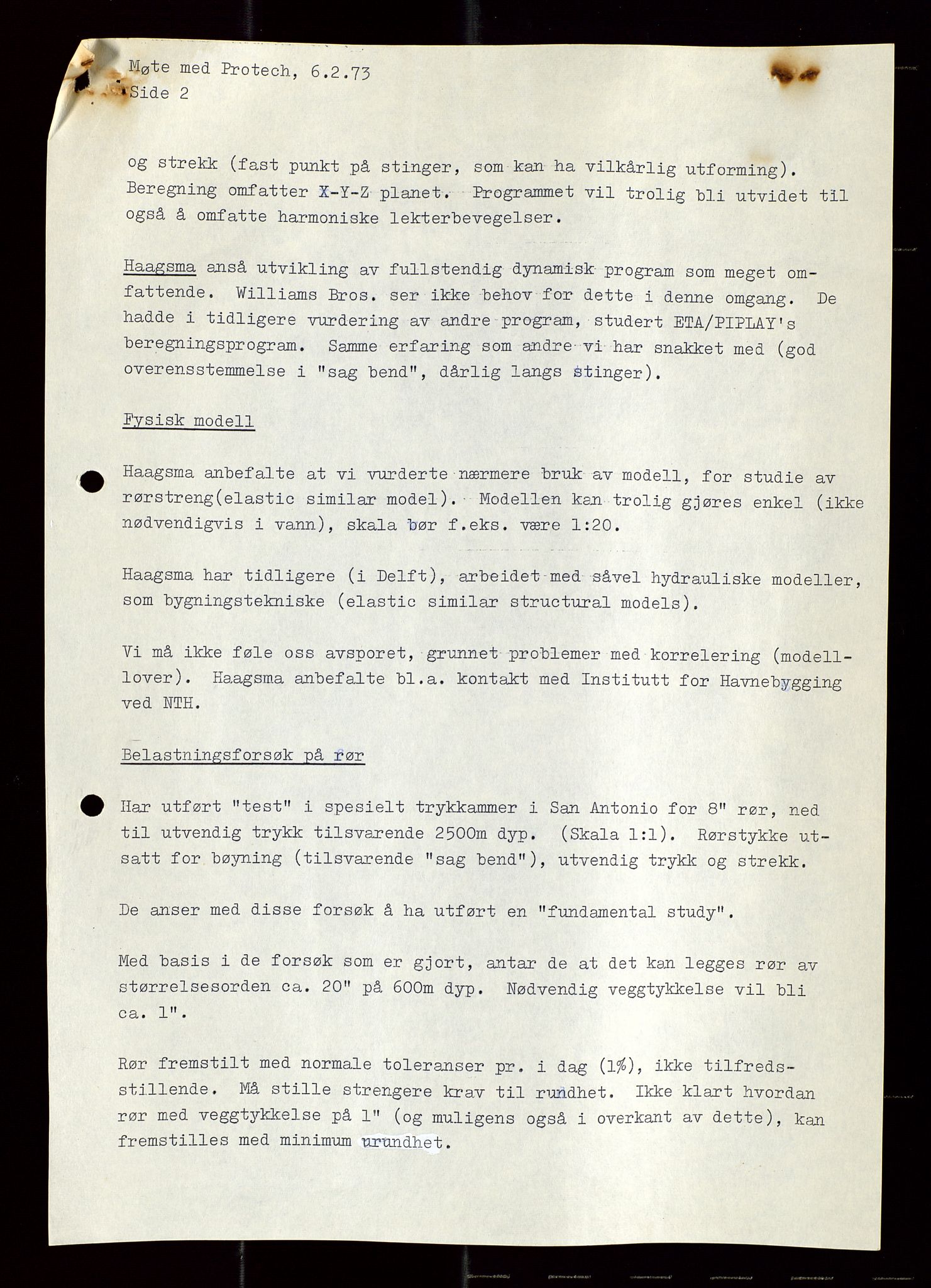 Industridepartementet, Oljekontoret, AV/SAST-A-101348/Di/L0003: DWP, møtereferater, 1972-1974, s. 289