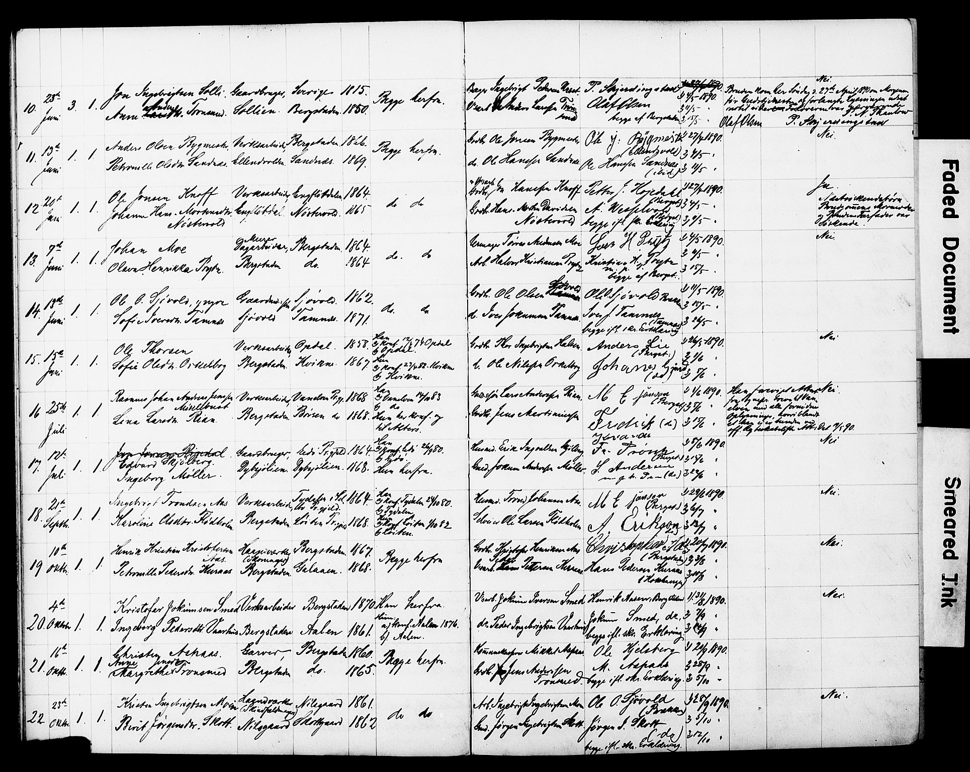 Ministerialprotokoller, klokkerbøker og fødselsregistre - Sør-Trøndelag, AV/SAT-A-1456/681/L0934: Lysningsprotokoll nr. 681A12, 1884-1918