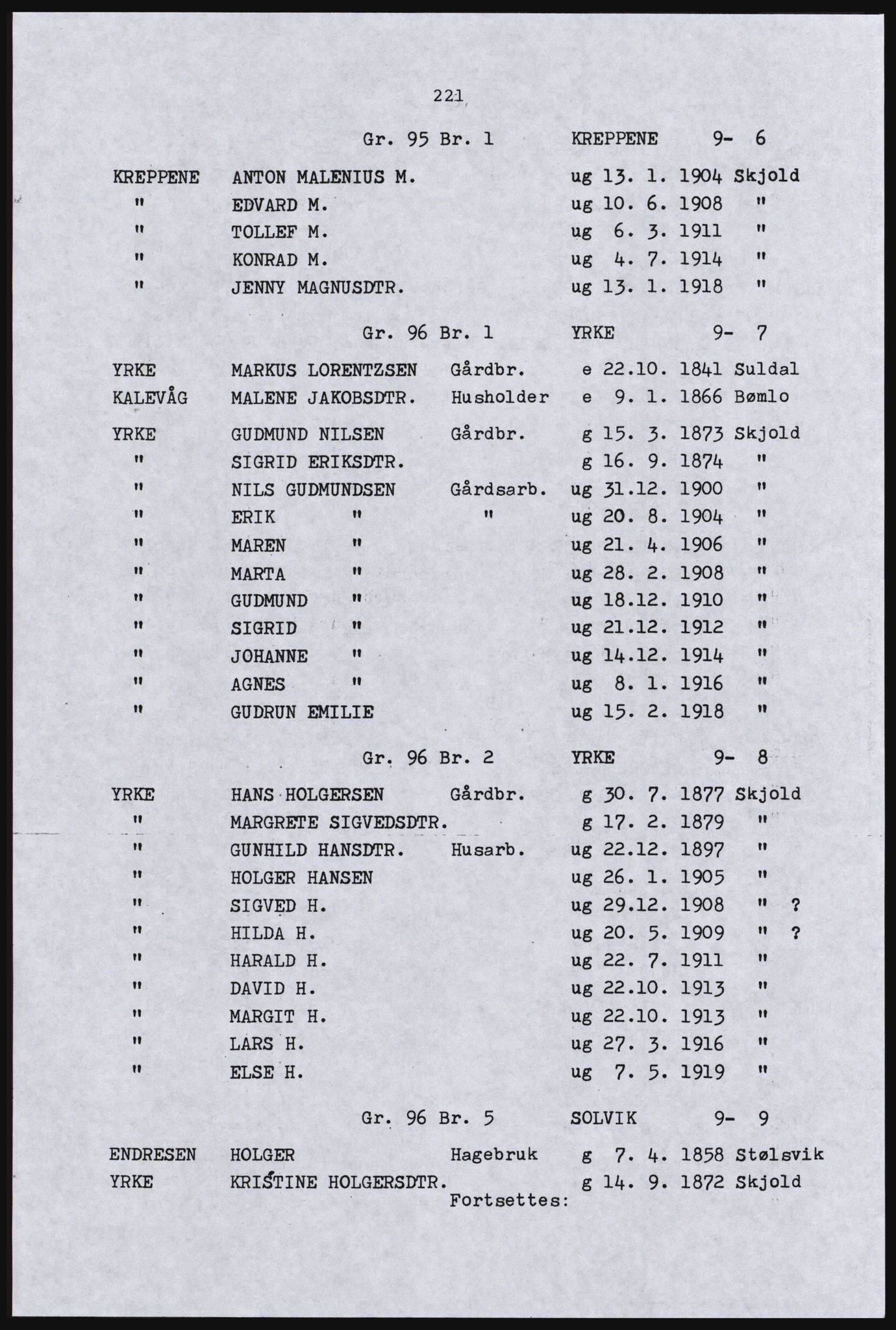 SAST, Avskrift av folketellingen 1920 for Nordfylket (Rogaland), 1920, s. 237