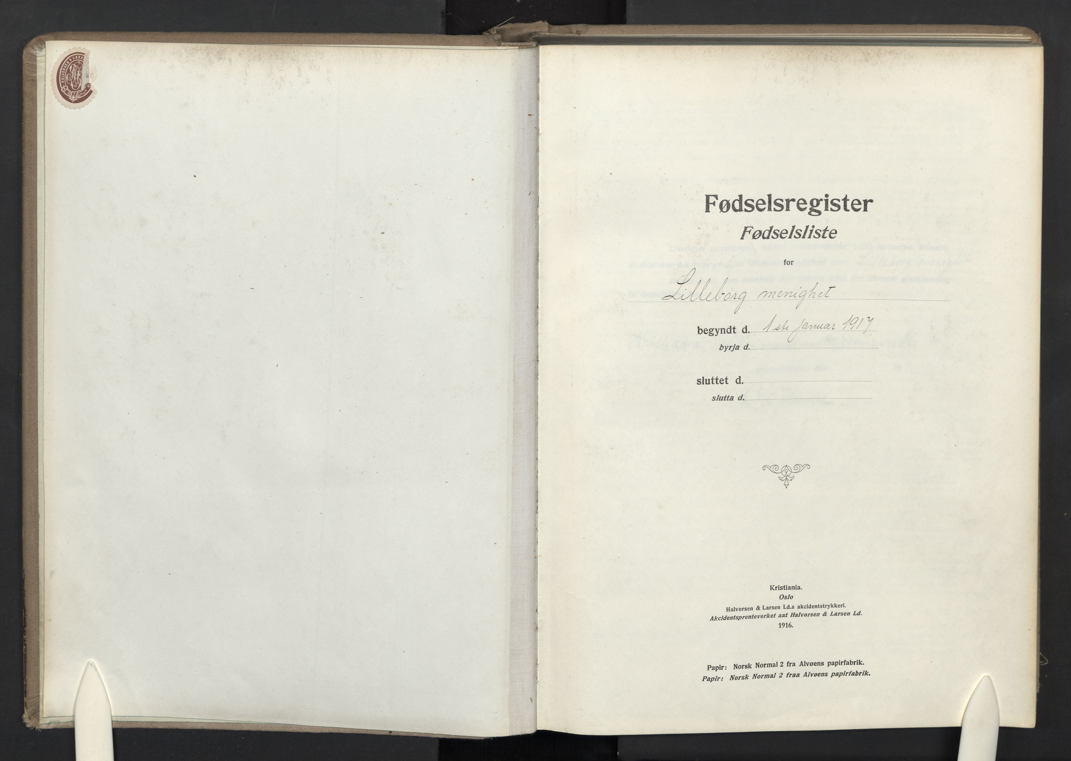 Lilleborg prestekontor Kirkebøker, SAO/A-10343a/J/L0001: Fødselsregister nr. 1, 1917-1944