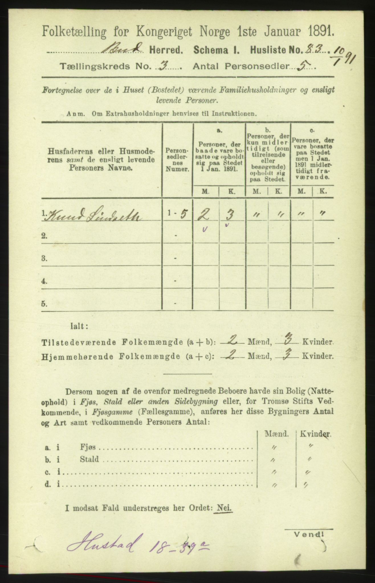 RA, Folketelling 1891 for 1549 Bud herred, 1891, s. 1471