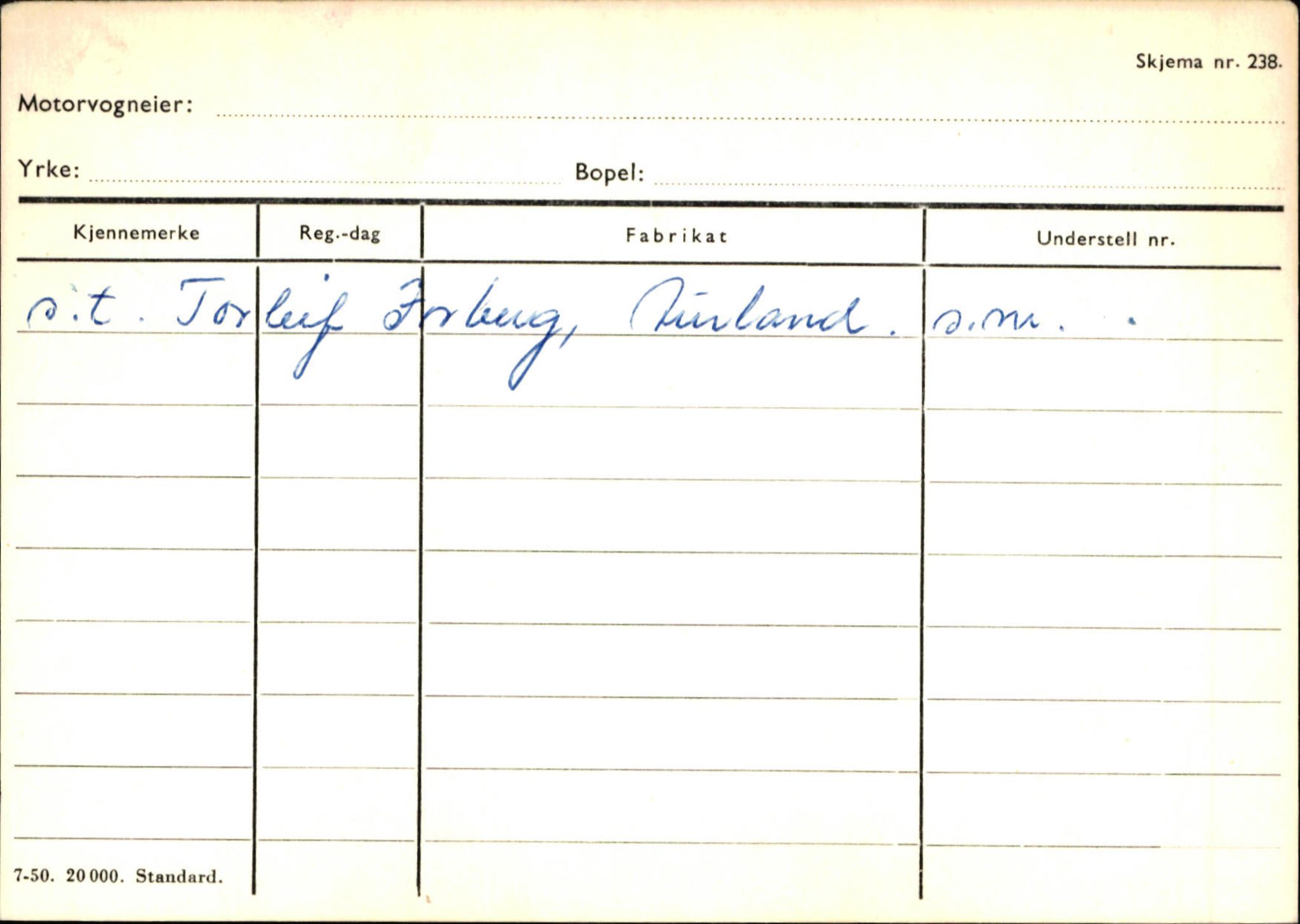 Statens vegvesen, Sogn og Fjordane vegkontor, SAB/A-5301/4/F/L0125: Eigarregister Sogndal V-Å. Aurland A-Å. Fjaler A-N, 1945-1975, s. 601