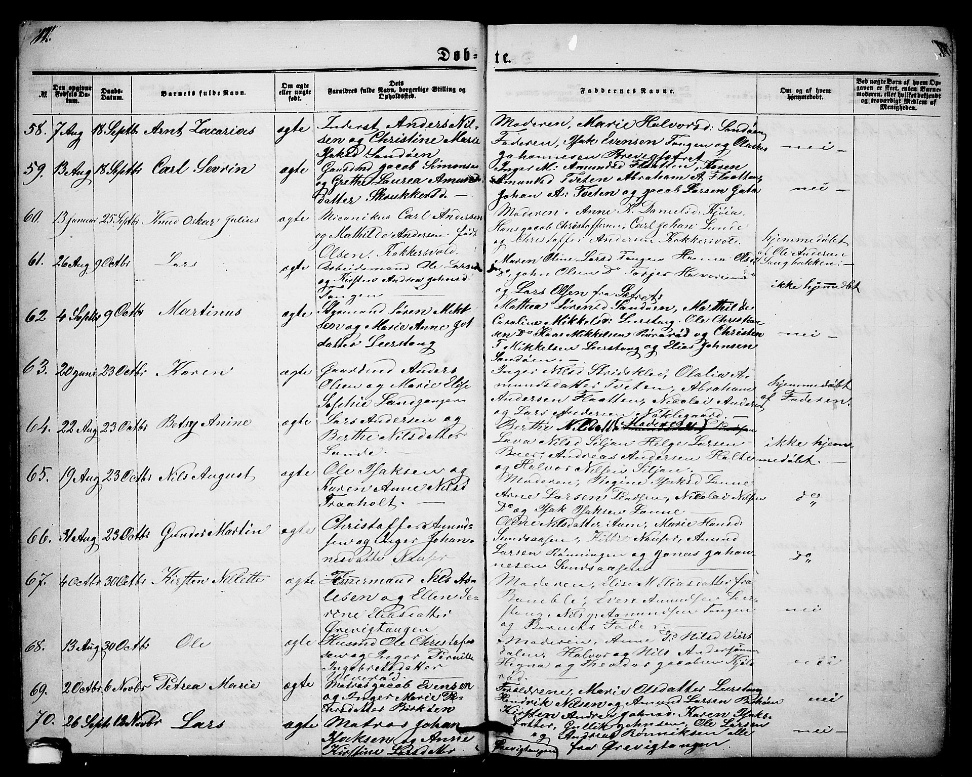 Eidanger kirkebøker, AV/SAKO-A-261/G/Ga/L0001: Klokkerbok nr. 1, 1863-1878, s. 11